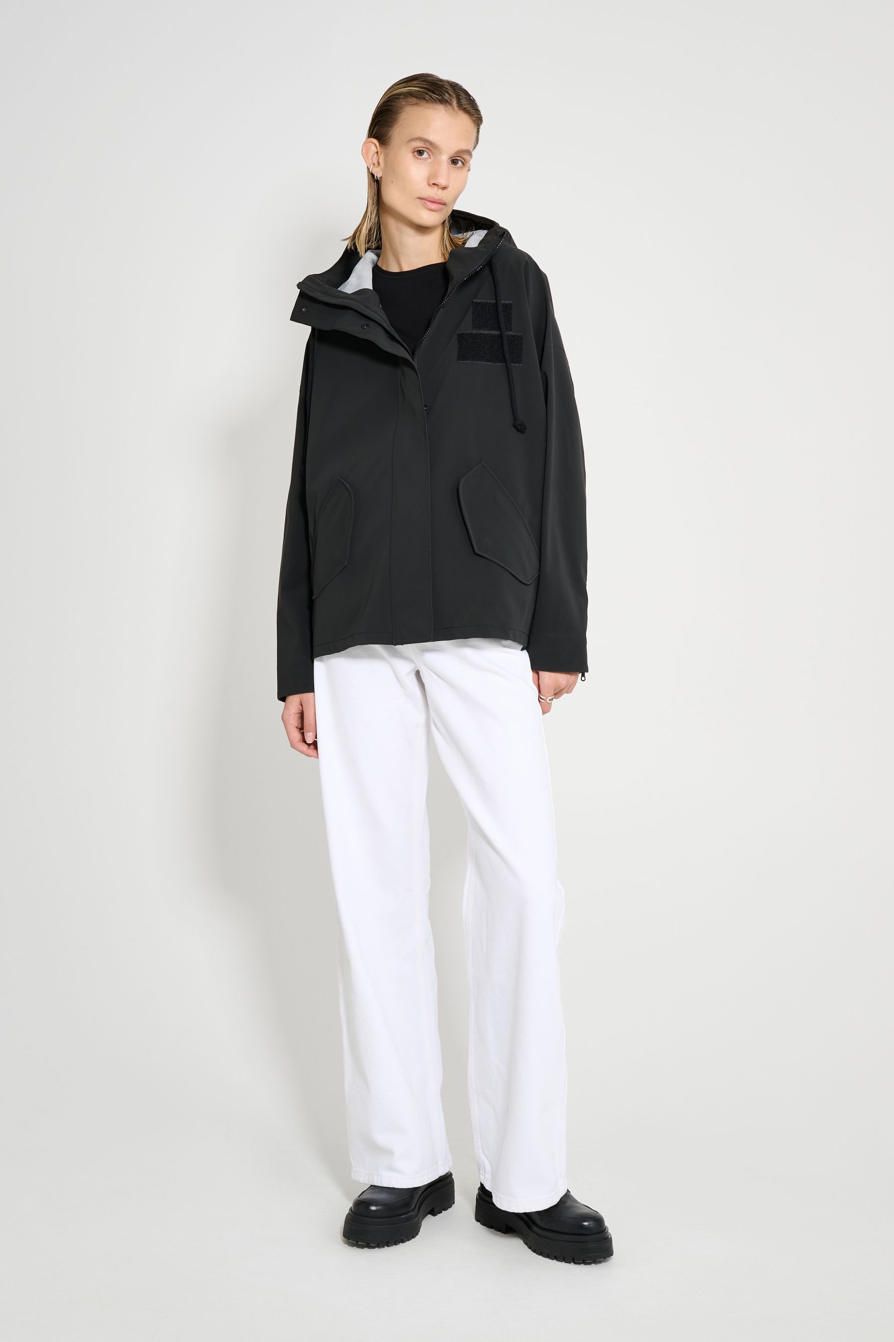 stutterheim faversham matte raincoat black women jackets raincoats