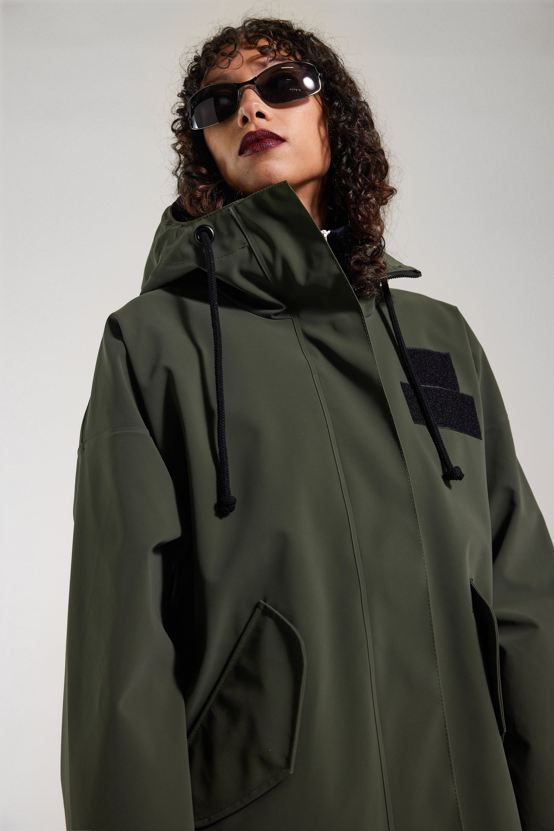 stutterheim faversham matte raincoat green women jackets raincoats