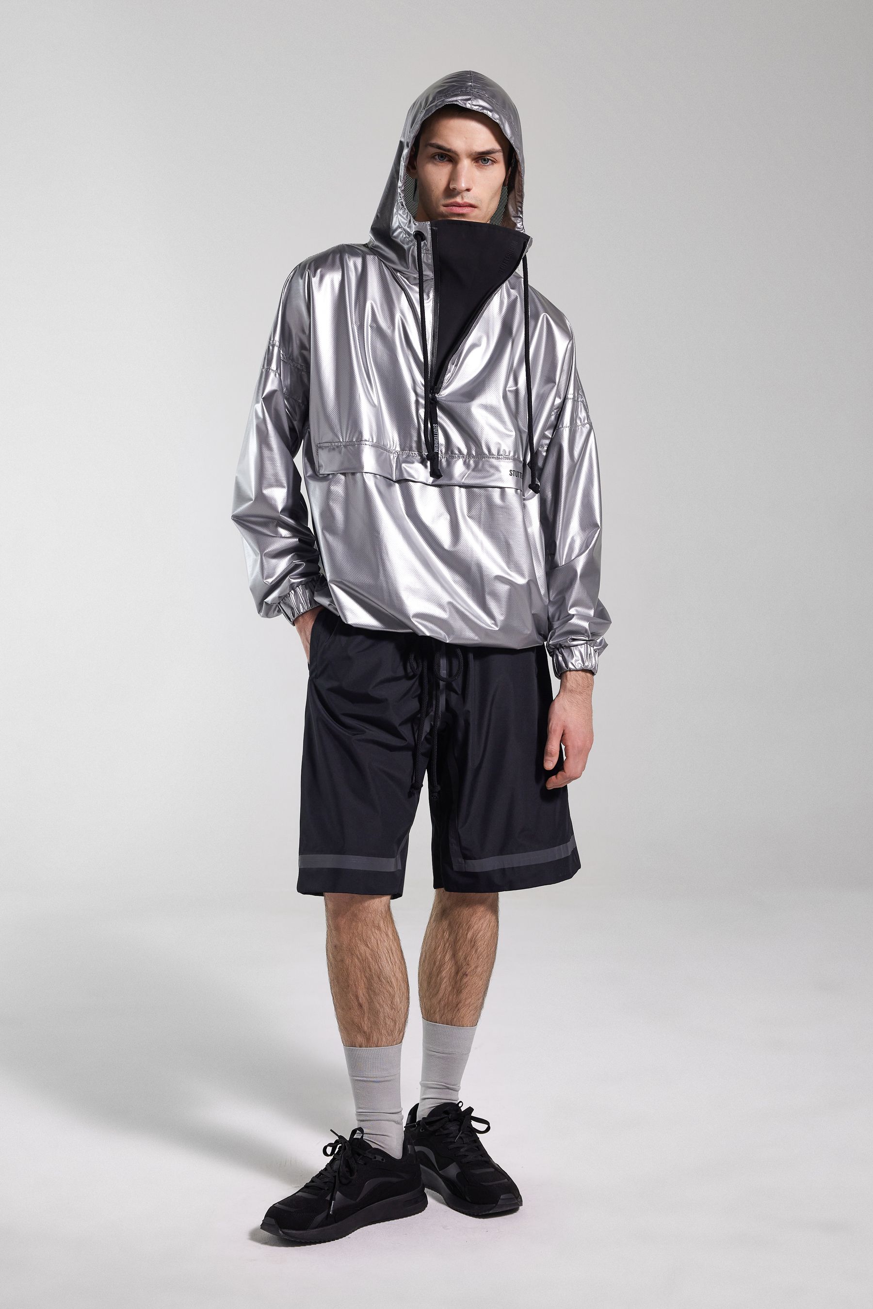 stutterheim forsa anorak silver men jackets raincoats