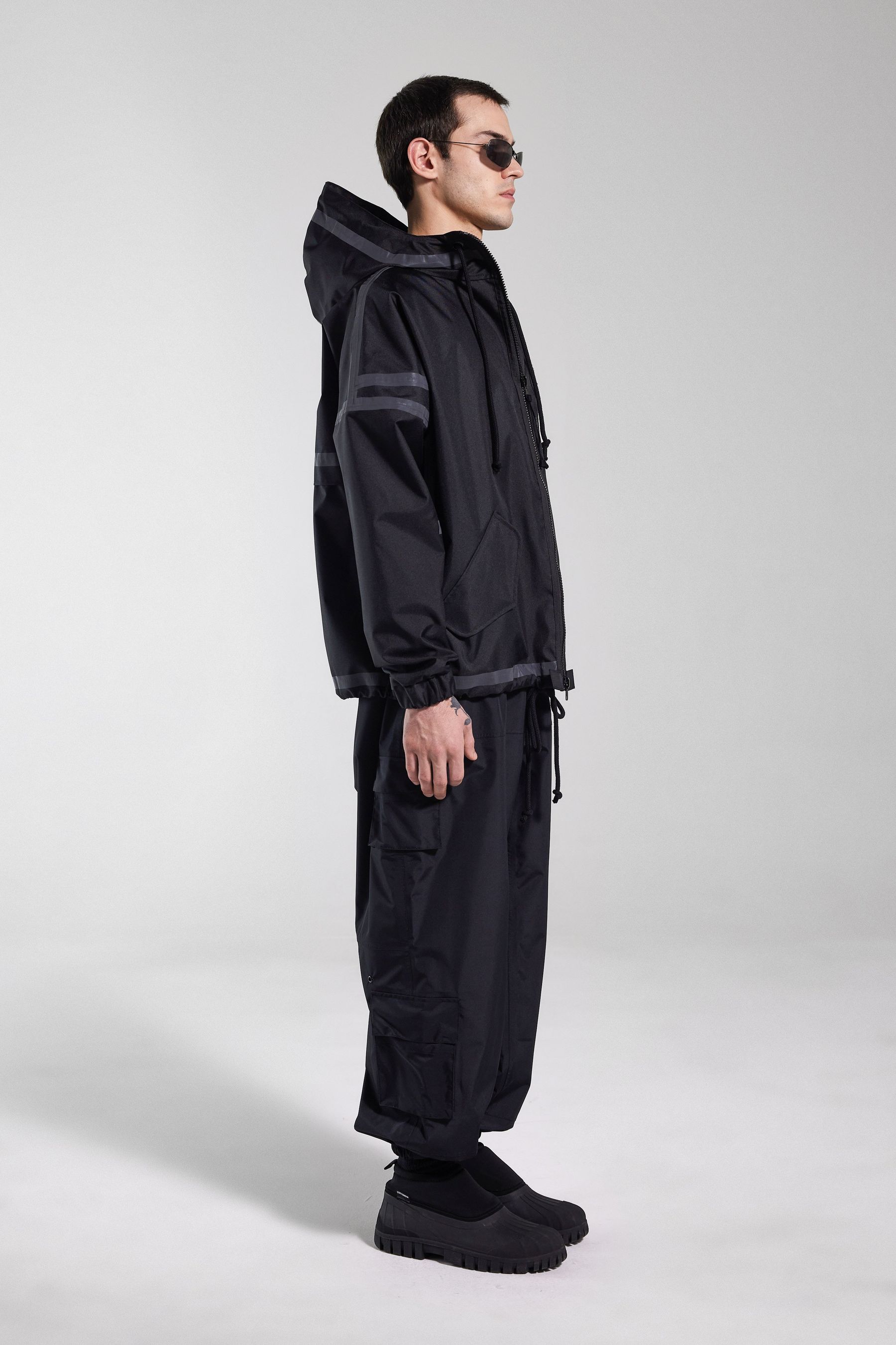 stutterheim forsa full zip jacket black men jackets raincoats
