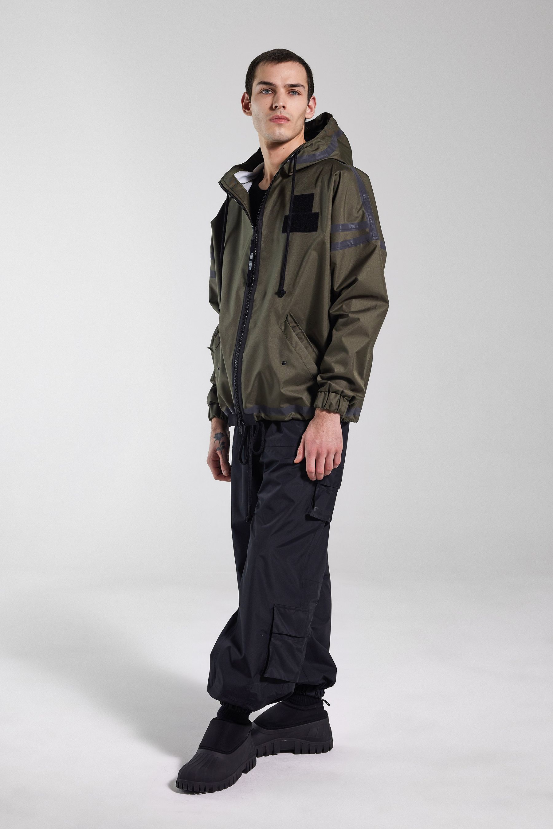 stutterheim forsa full zip jacket green men jackets raincoats