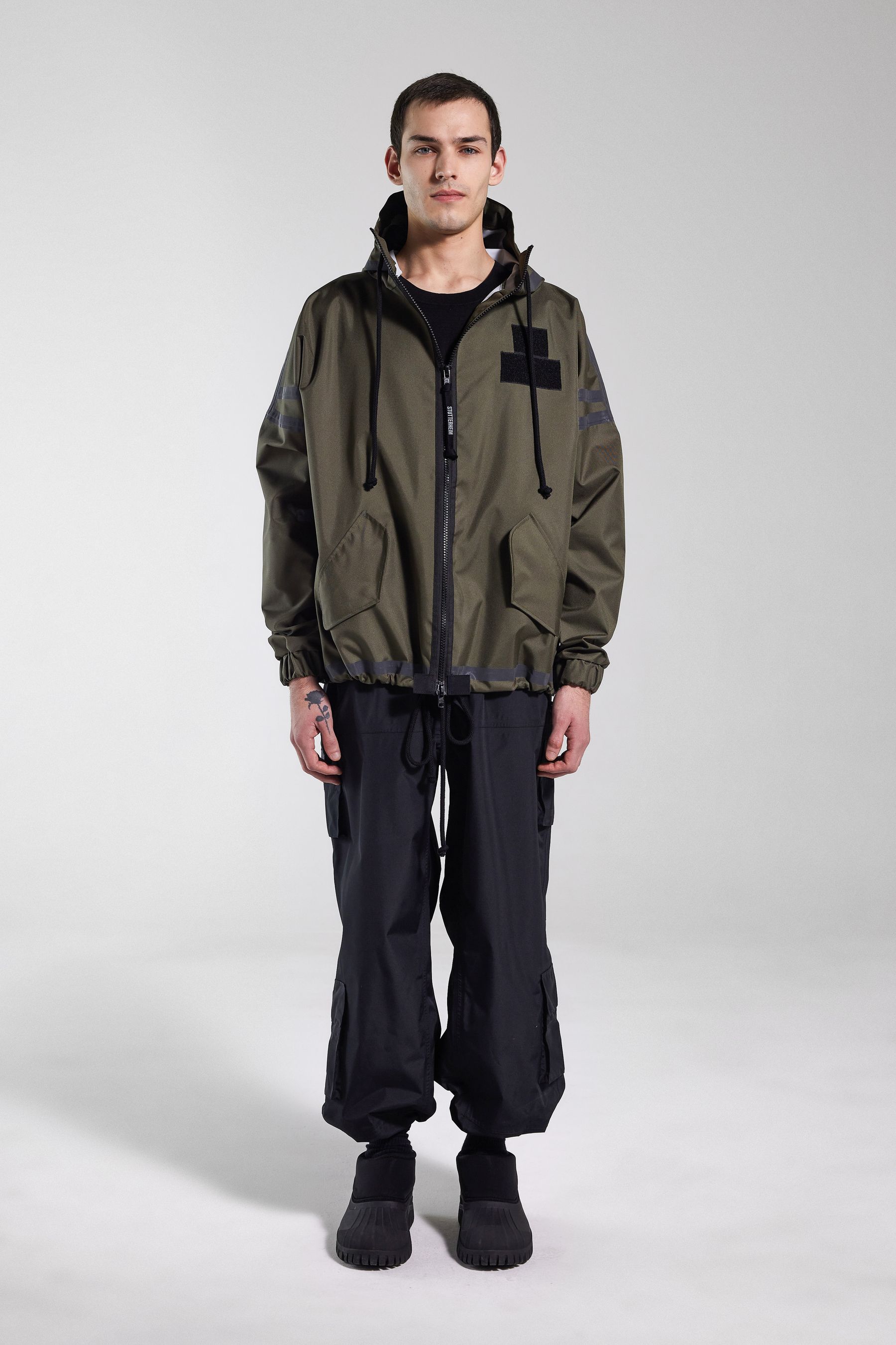 stutterheim forsa full zip jacket green men jackets raincoats