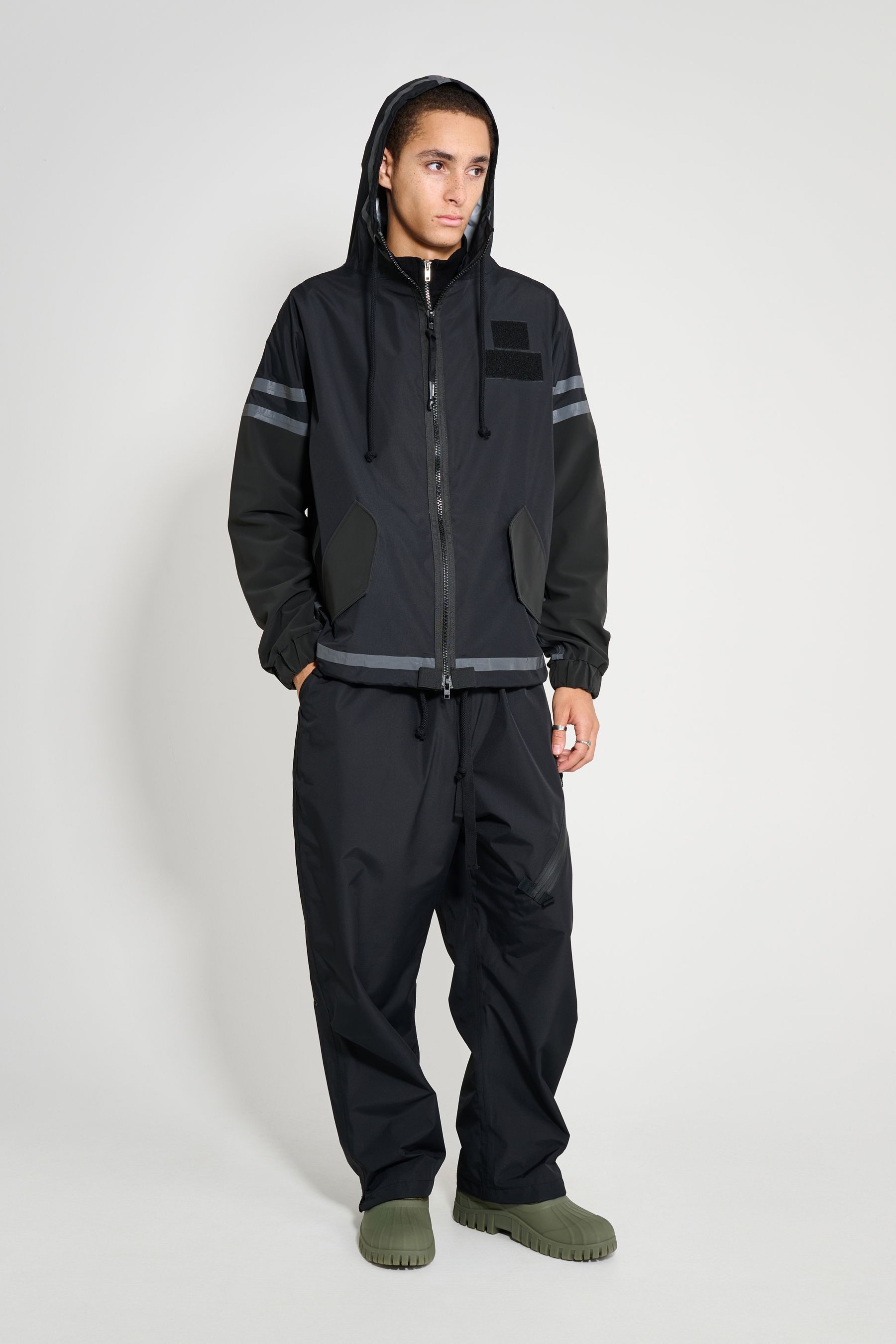 stutterheim forsa full zip jacket black men jackets