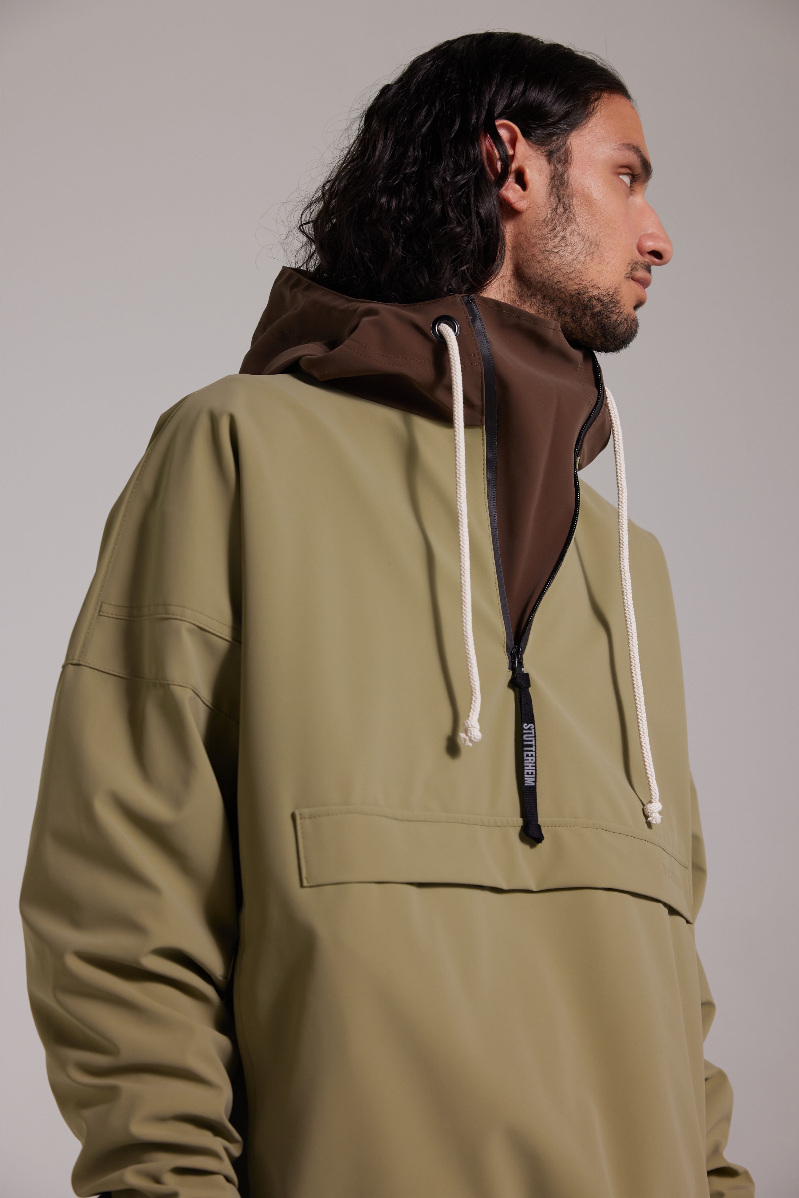 stutterheim forsa matte anorak aloe men jackets raincoats