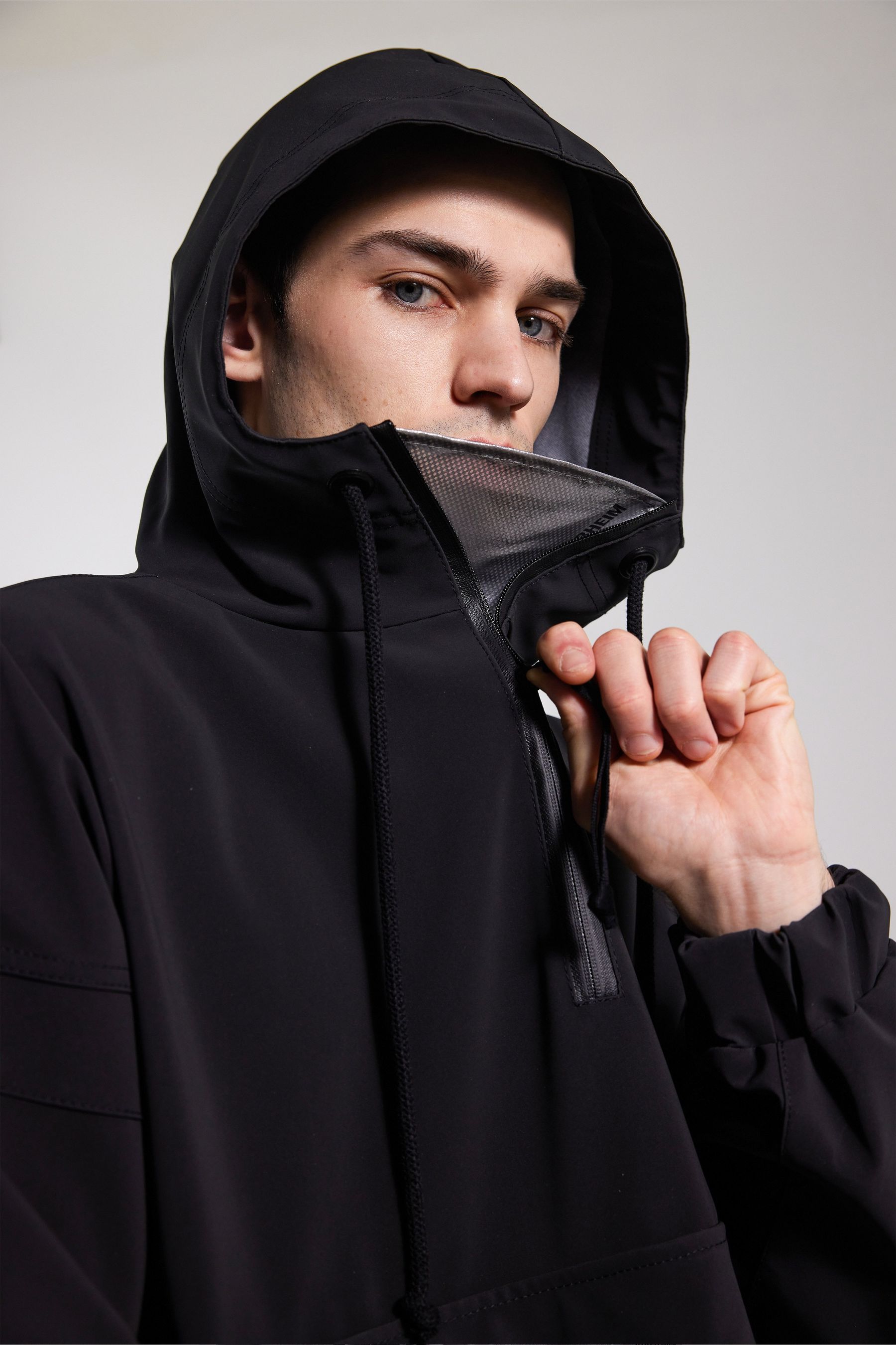 stutterheim forsa matte anorak black men jackets raincoats