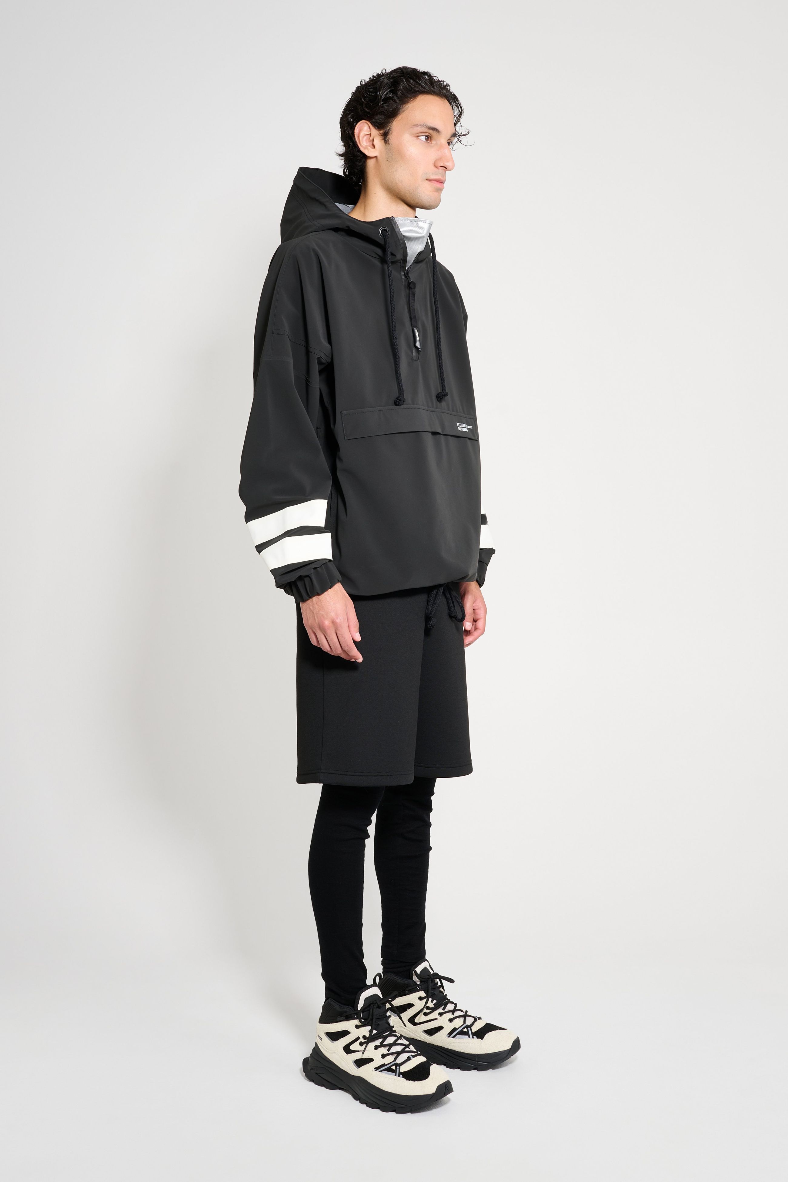 Stutterheim Forsa Stripe Anorak In Black