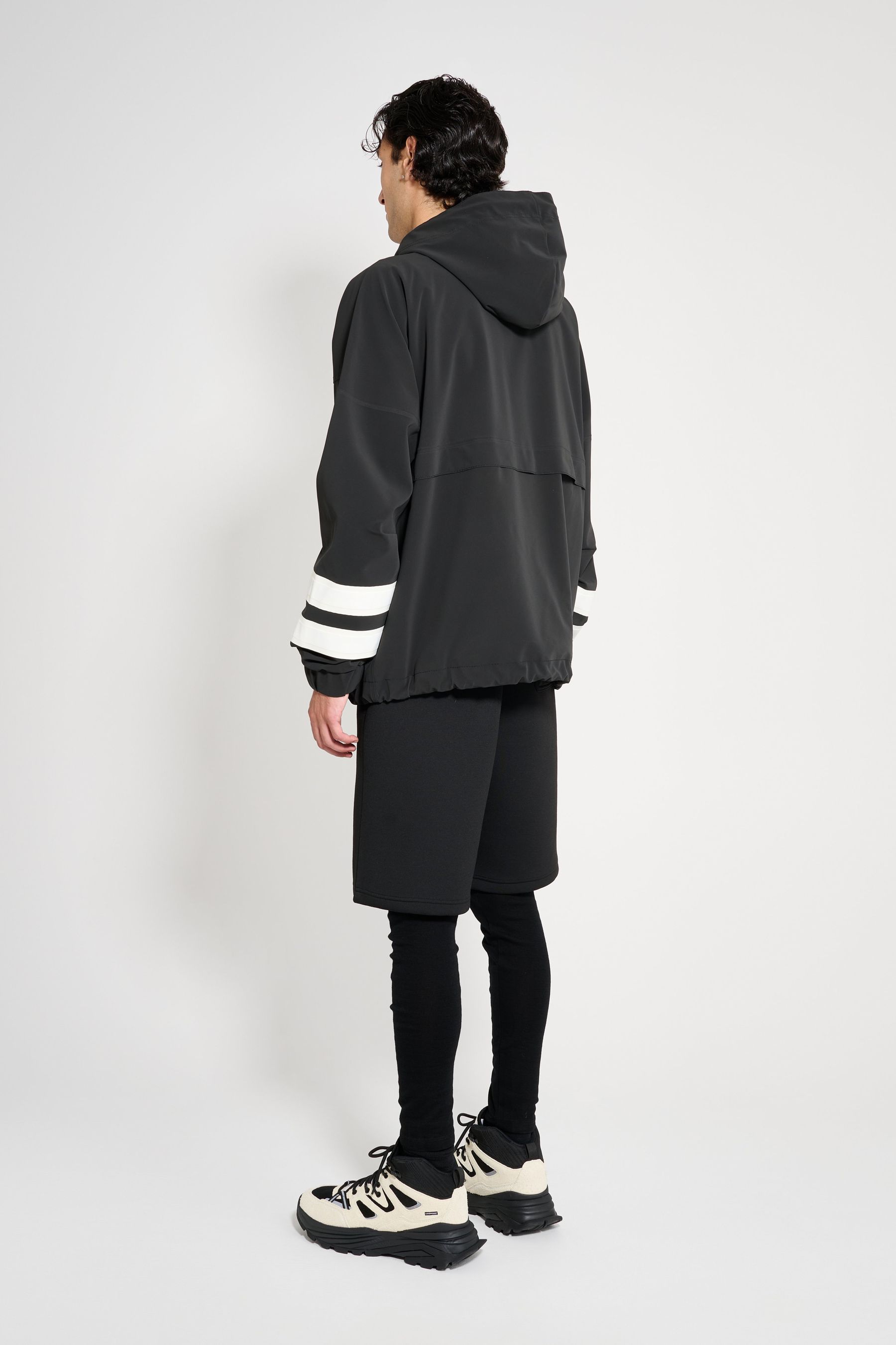 stutterheim forsa stripe anorak black men jackets