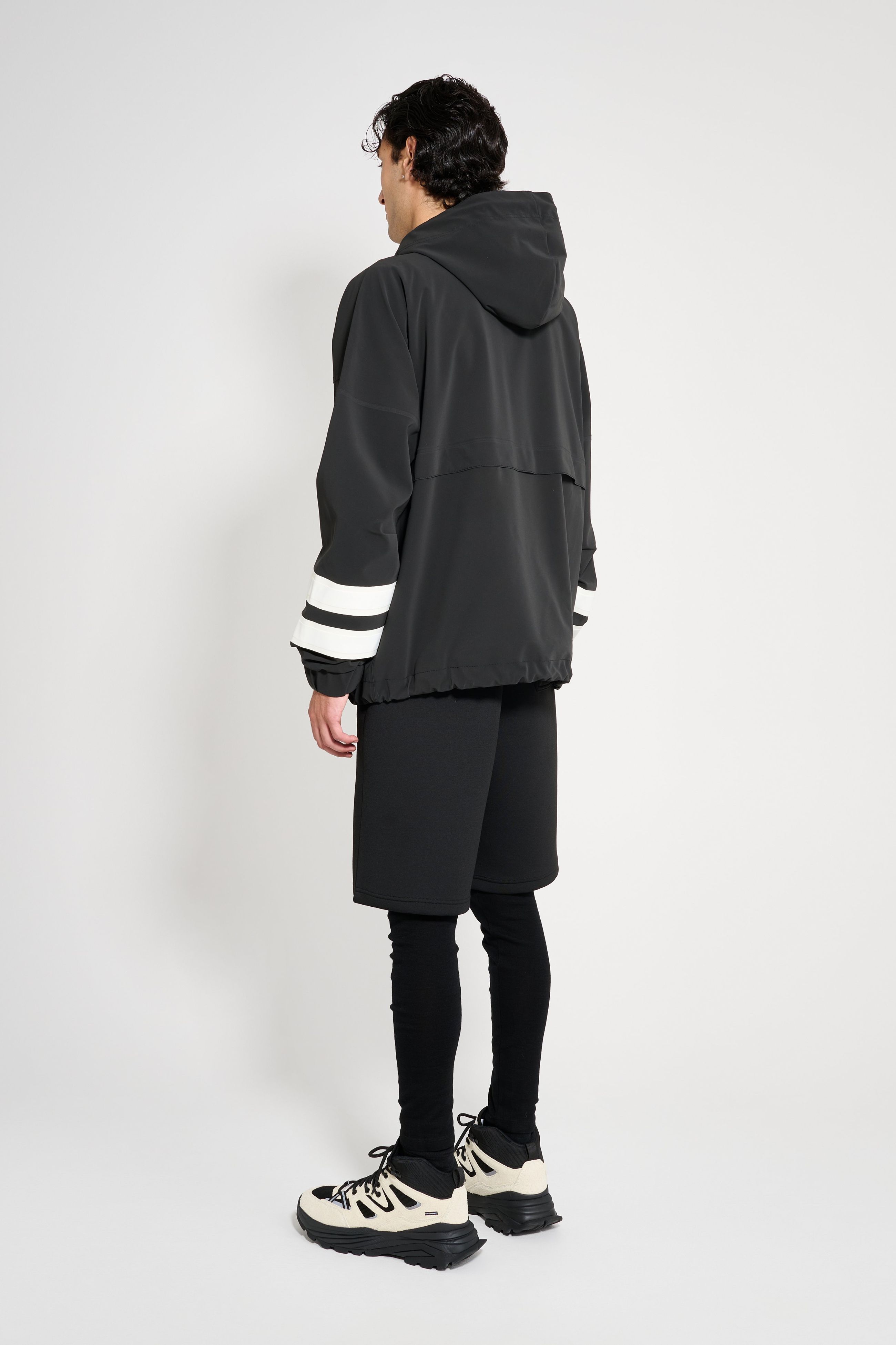 Stutterheim Forsa Stripe Anorak In Black