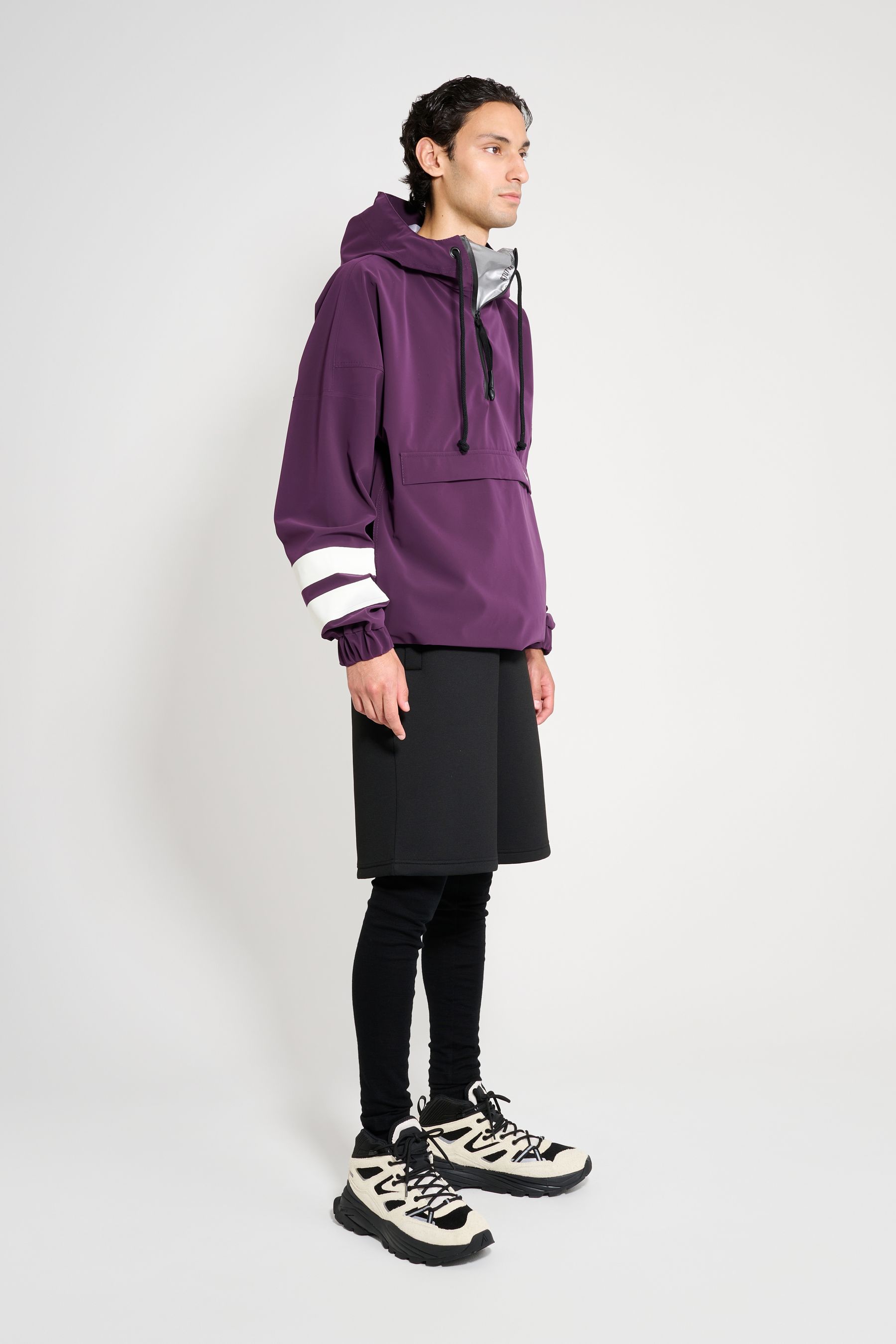 stutterheim forsa stripe anorak purple haze men jackets
