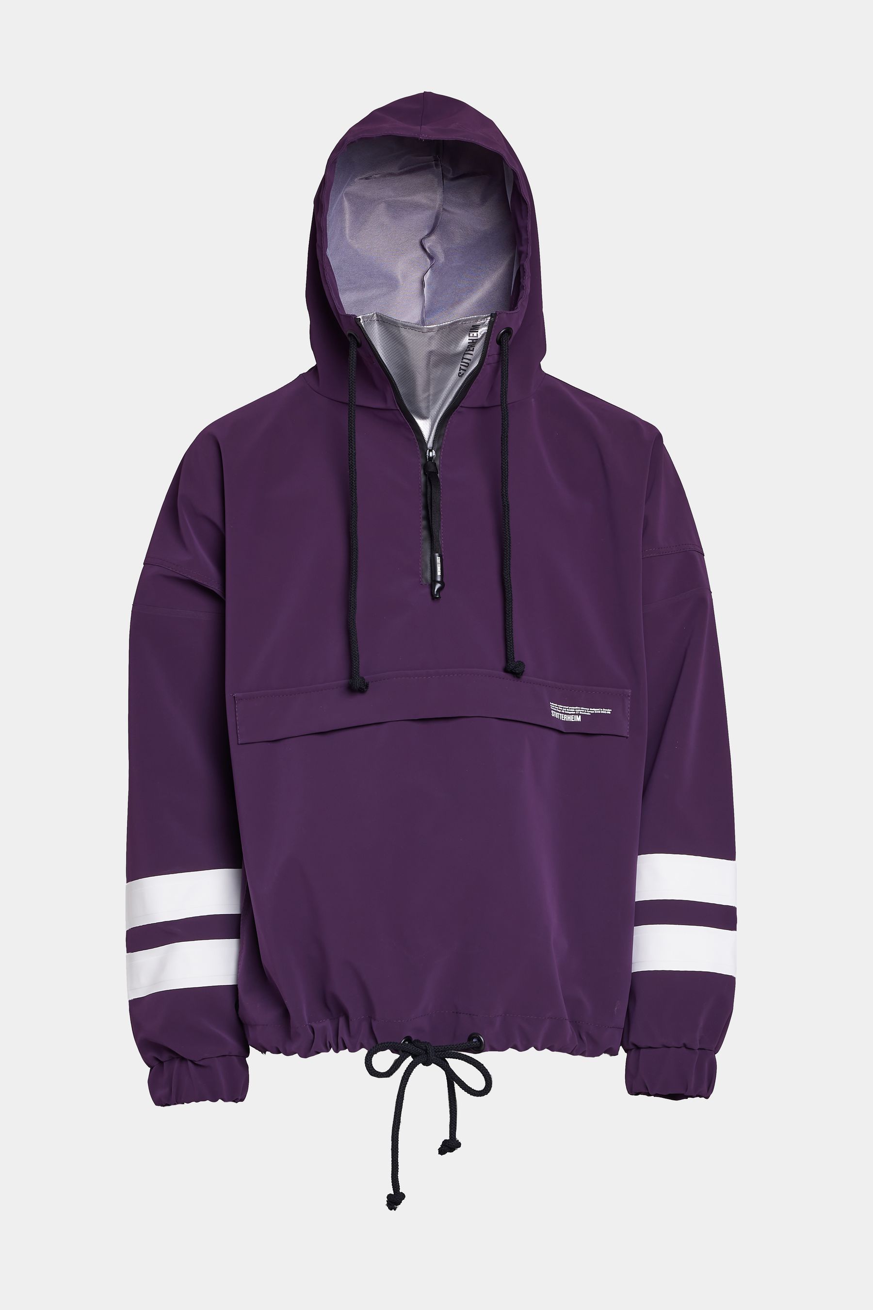 stutterheim forsa stripe anorak purple haze men jackets