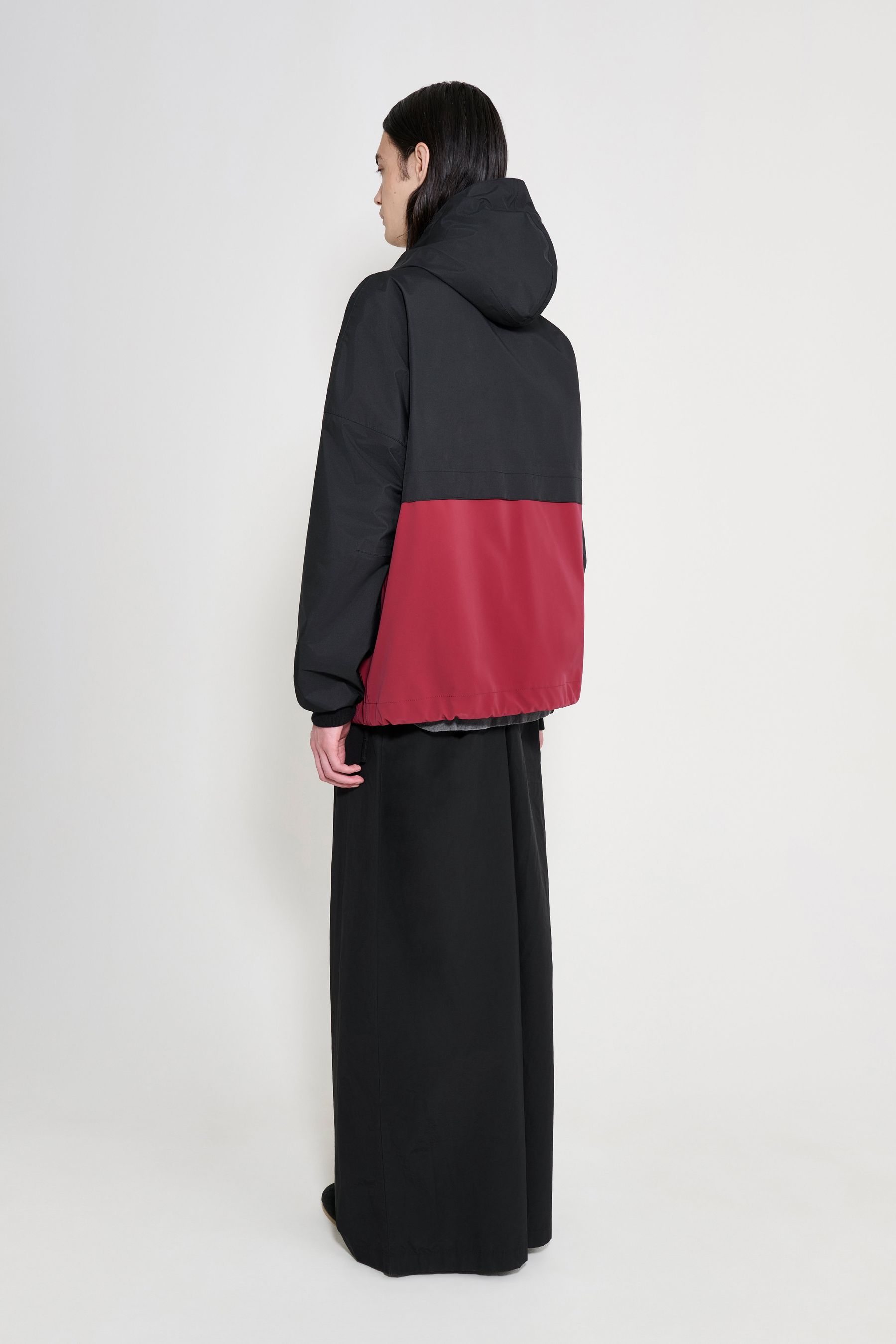 stutterheim forsa two-tone matte anorak black/burgundy men jackets