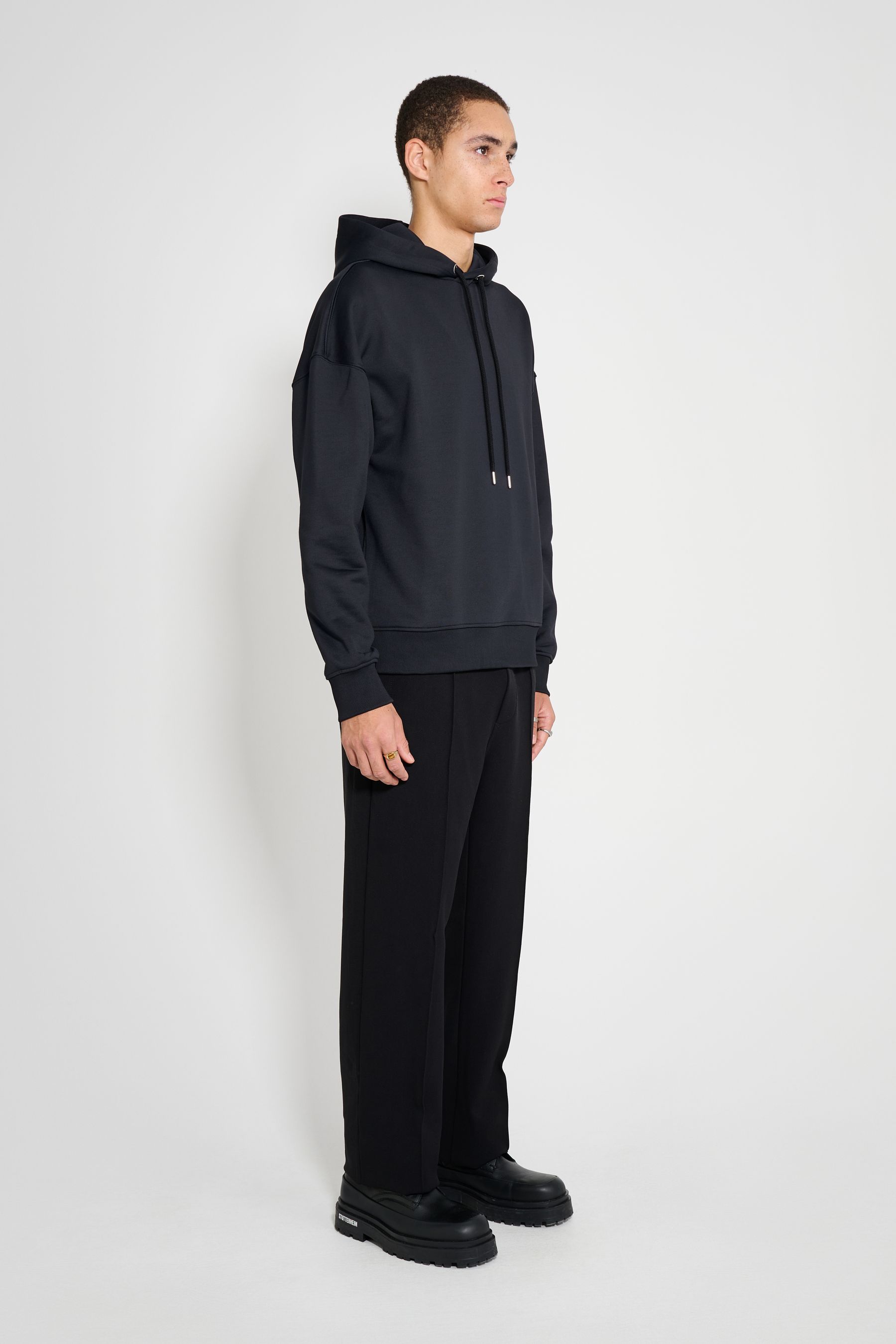 stutterheim granlo hoodie black men knitwear