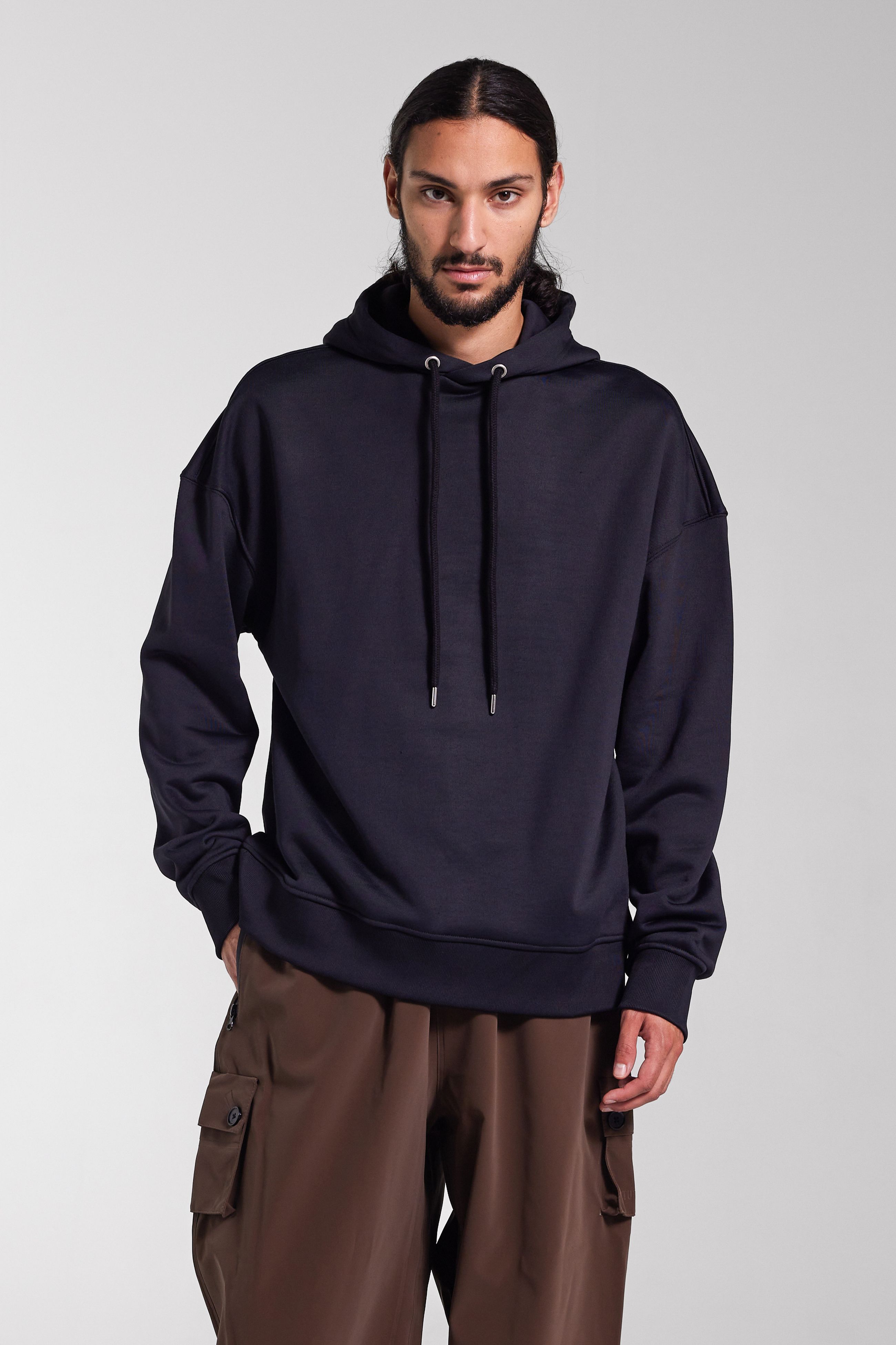 stutterheim granlo hoodie black men knitwear