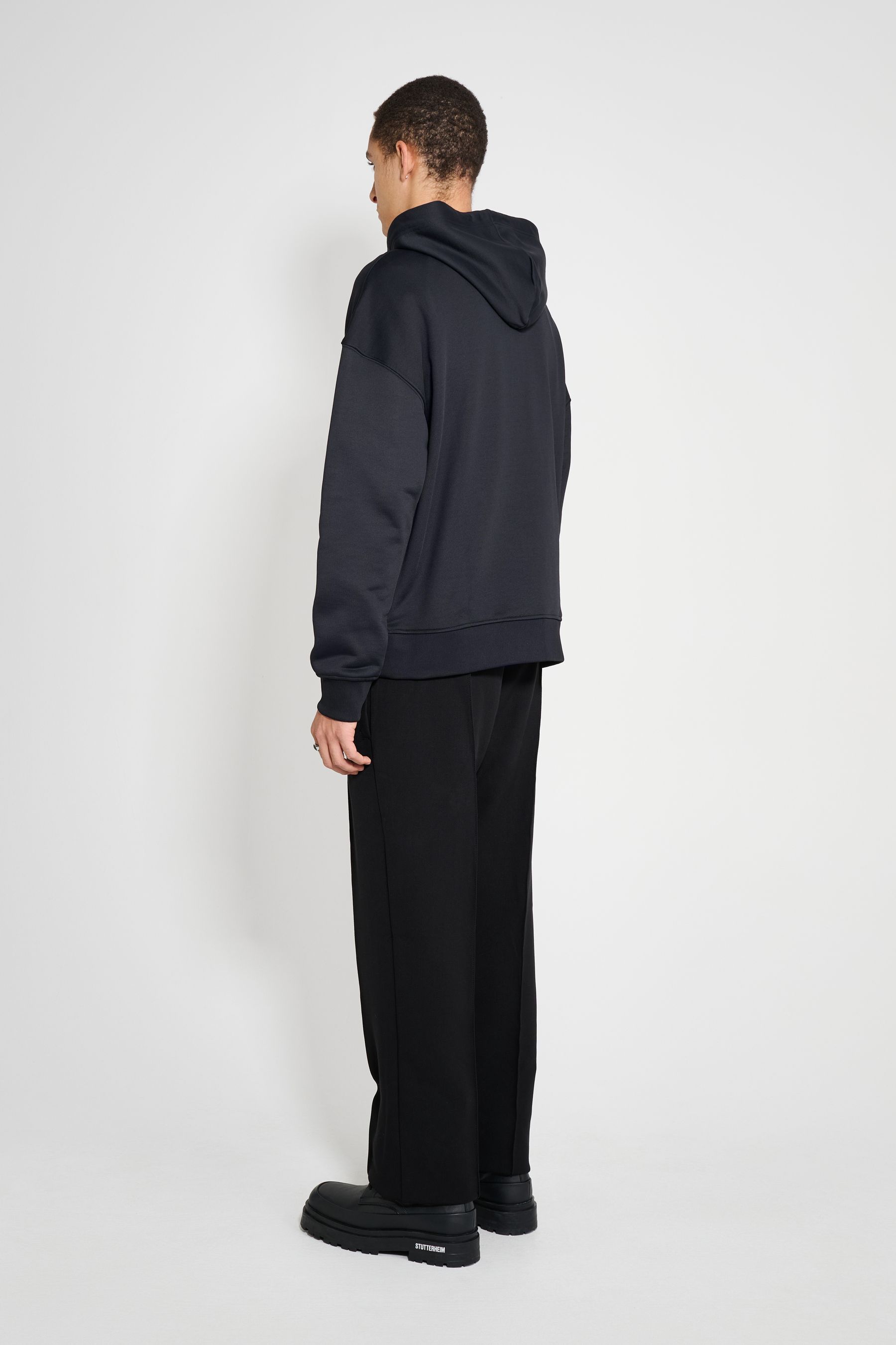 stutterheim granlo hoodie black men knitwear