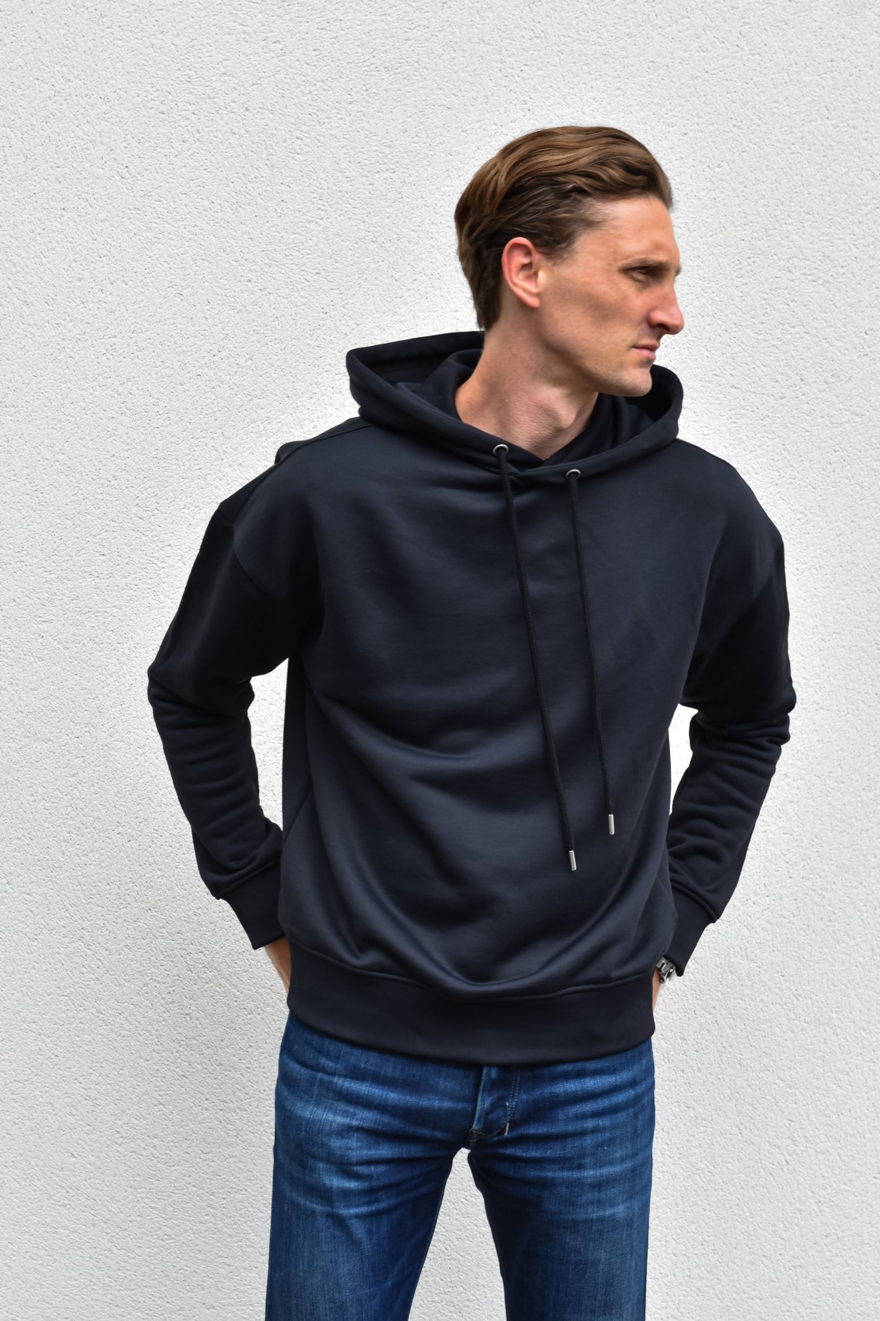 stutterheim granlo hoodie black men knitwear