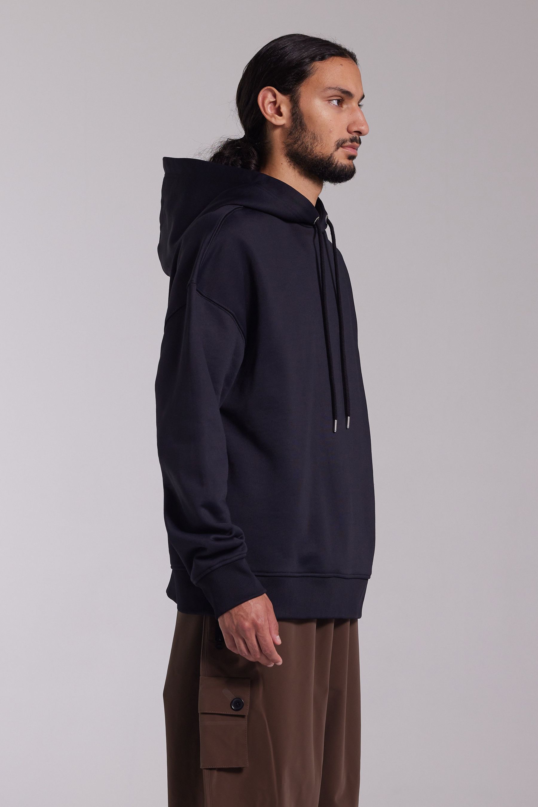 stutterheim granlo hoodie black men knitwear