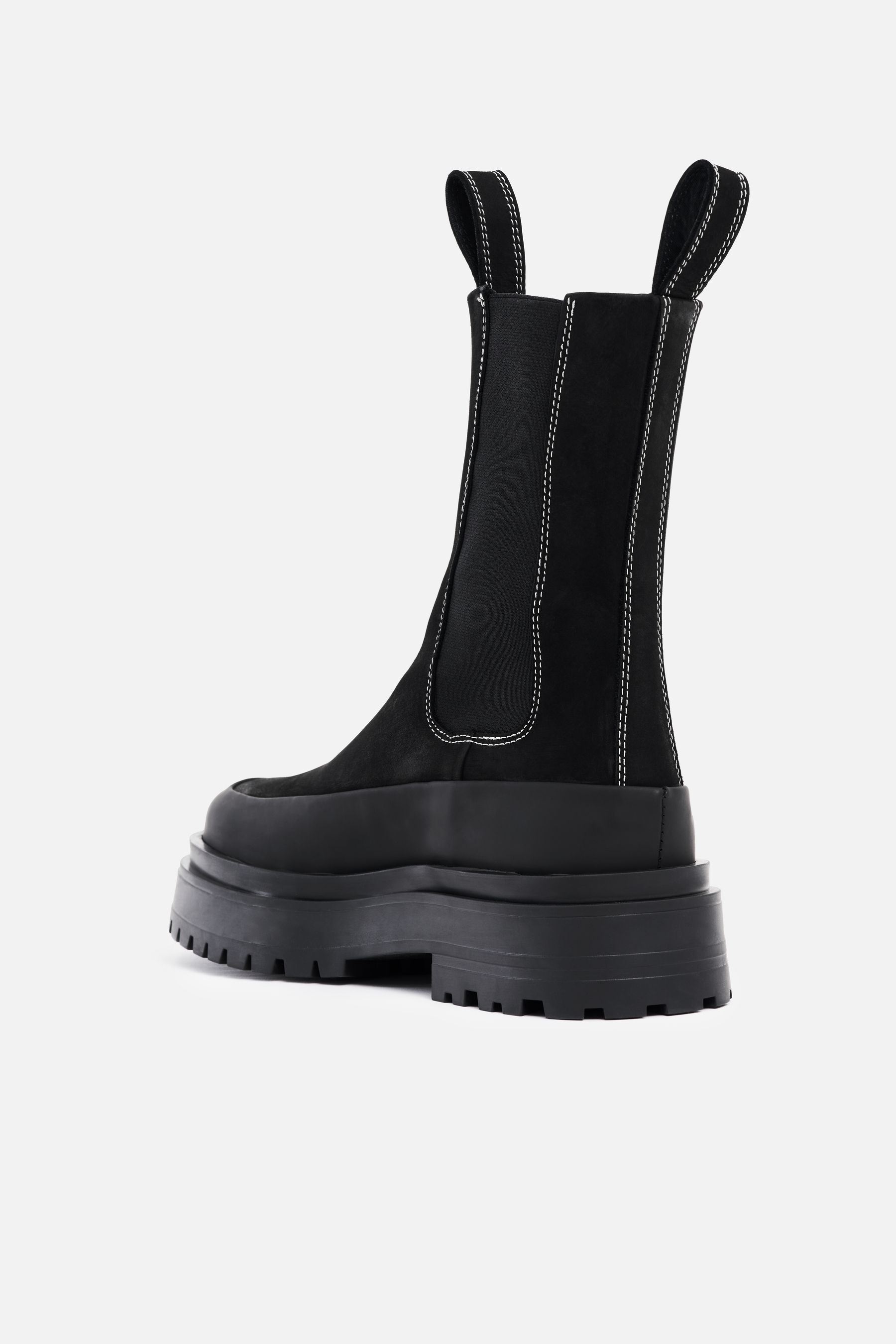 stutterheim high walker nubuck boots black footwear chelsea-boots