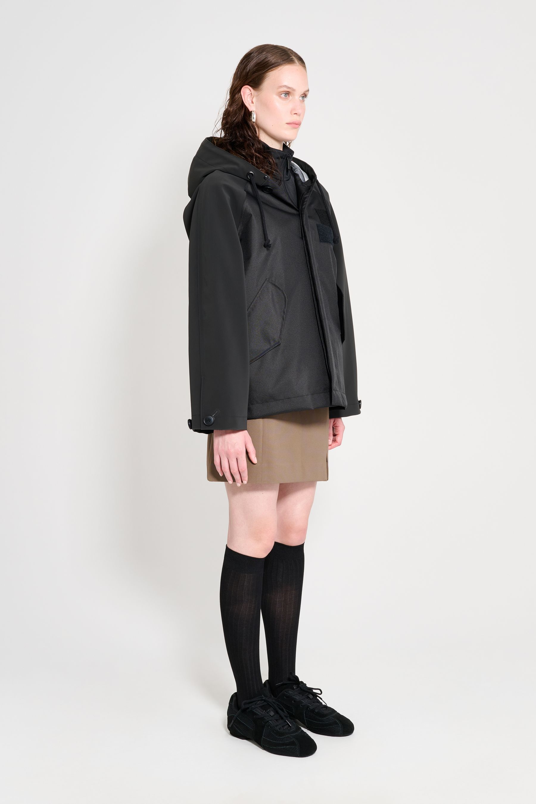 stutterheim hjorthagen hooded jacket black women jackets raincoats