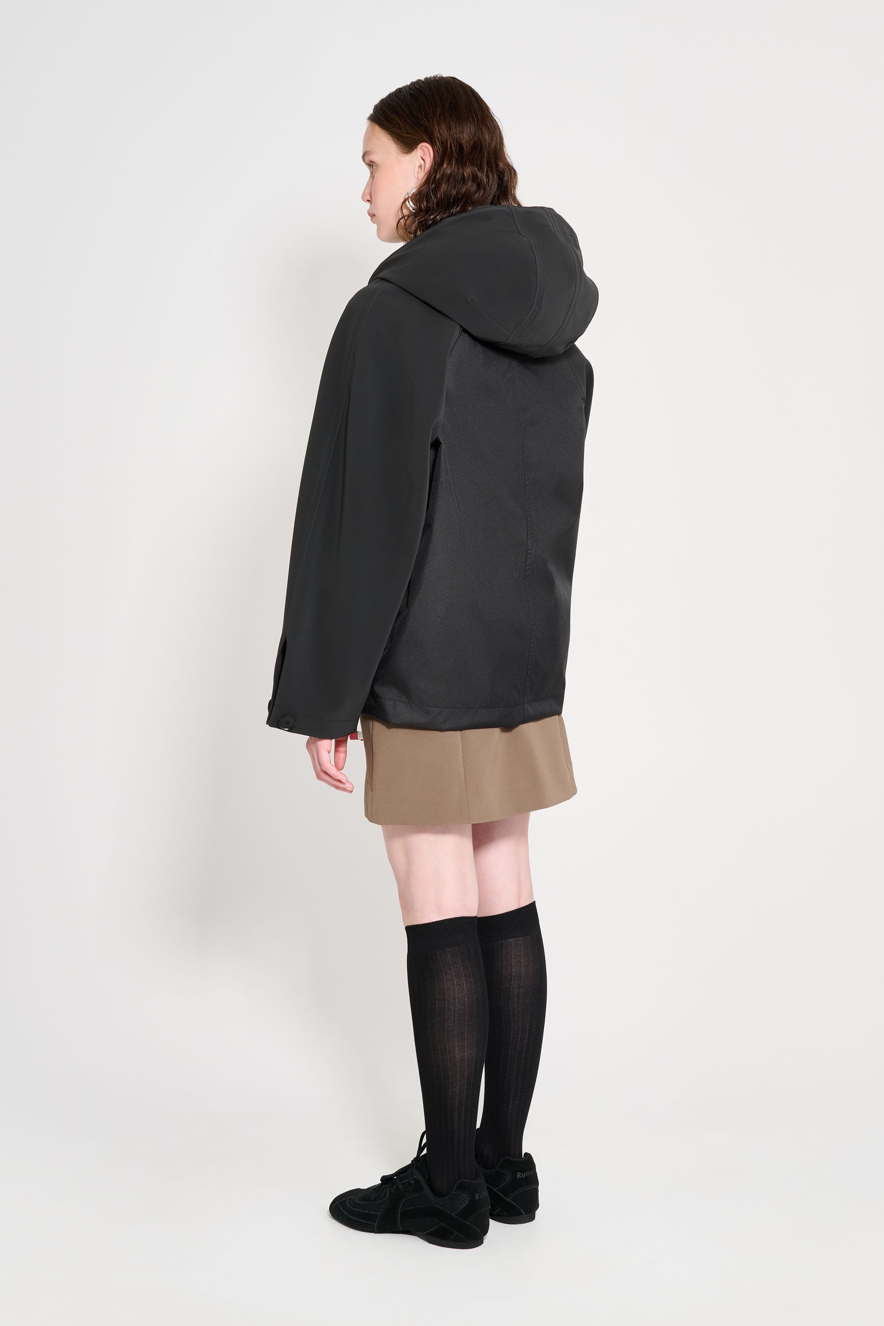 stutterheim hjorthagen hooded jacket black women jackets raincoats