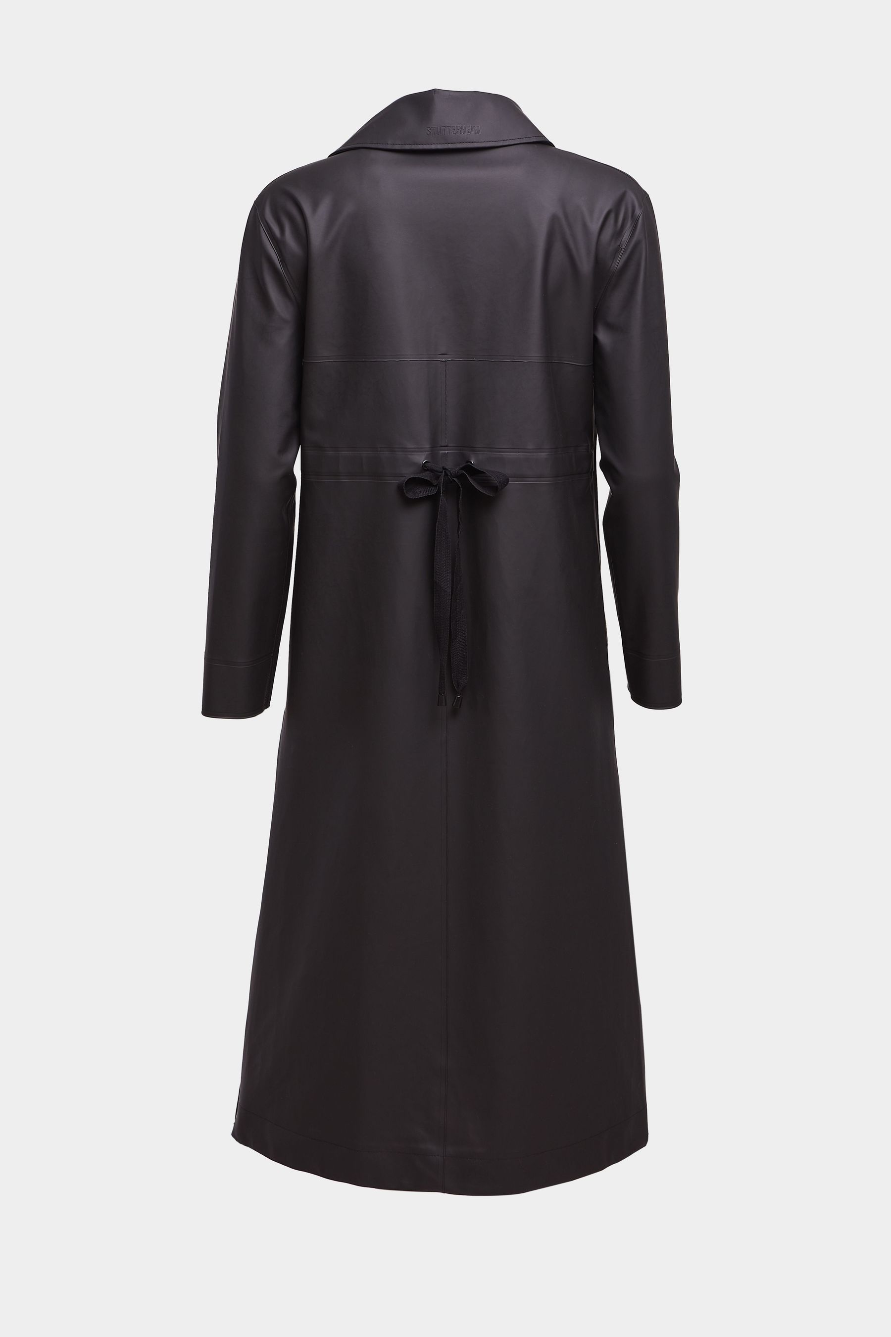 stutterheim hornstull long raincoat black women jackets trench-coats