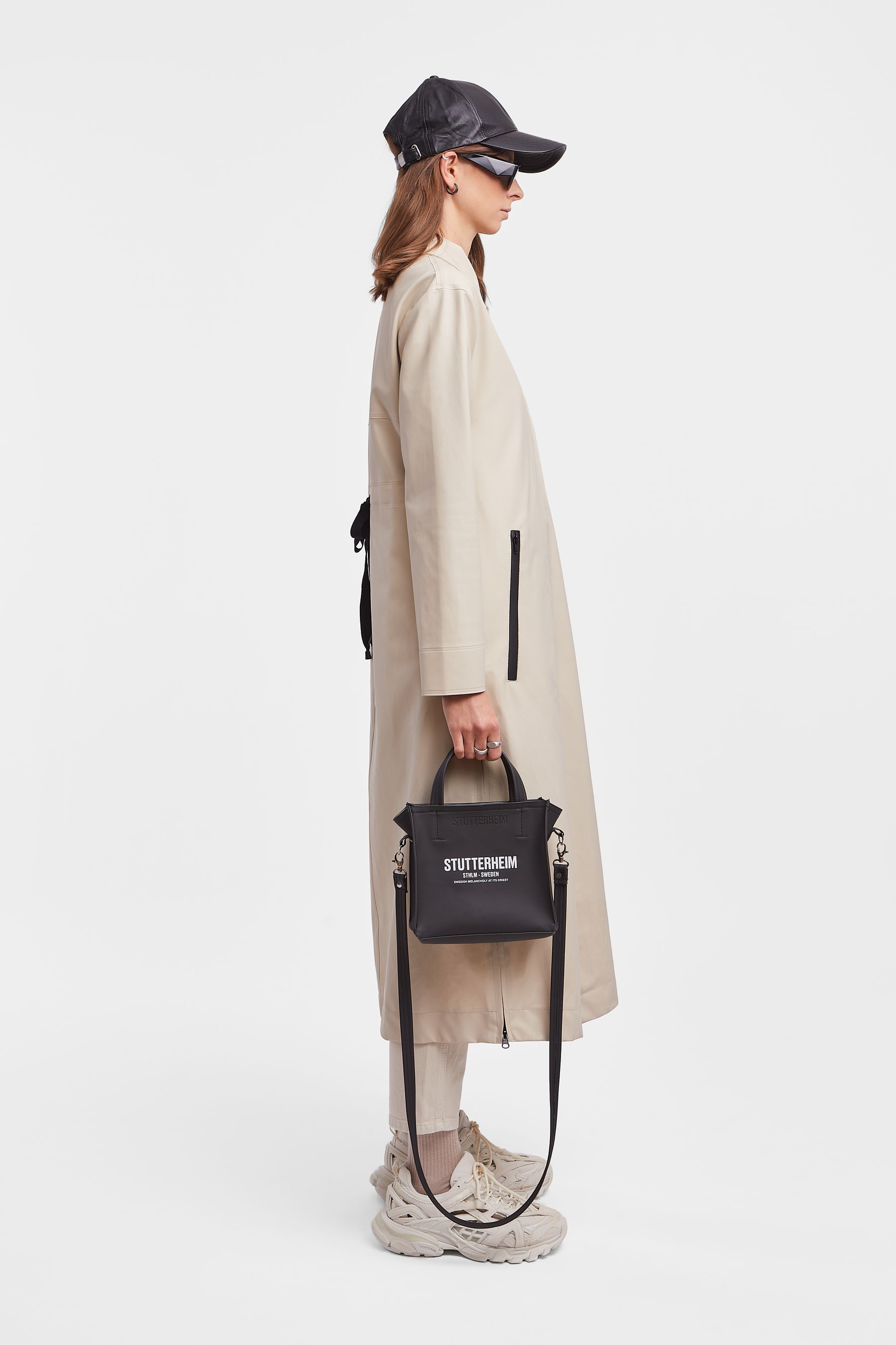 stutterheim hornstull long raincoat oyster women jackets trench-coats