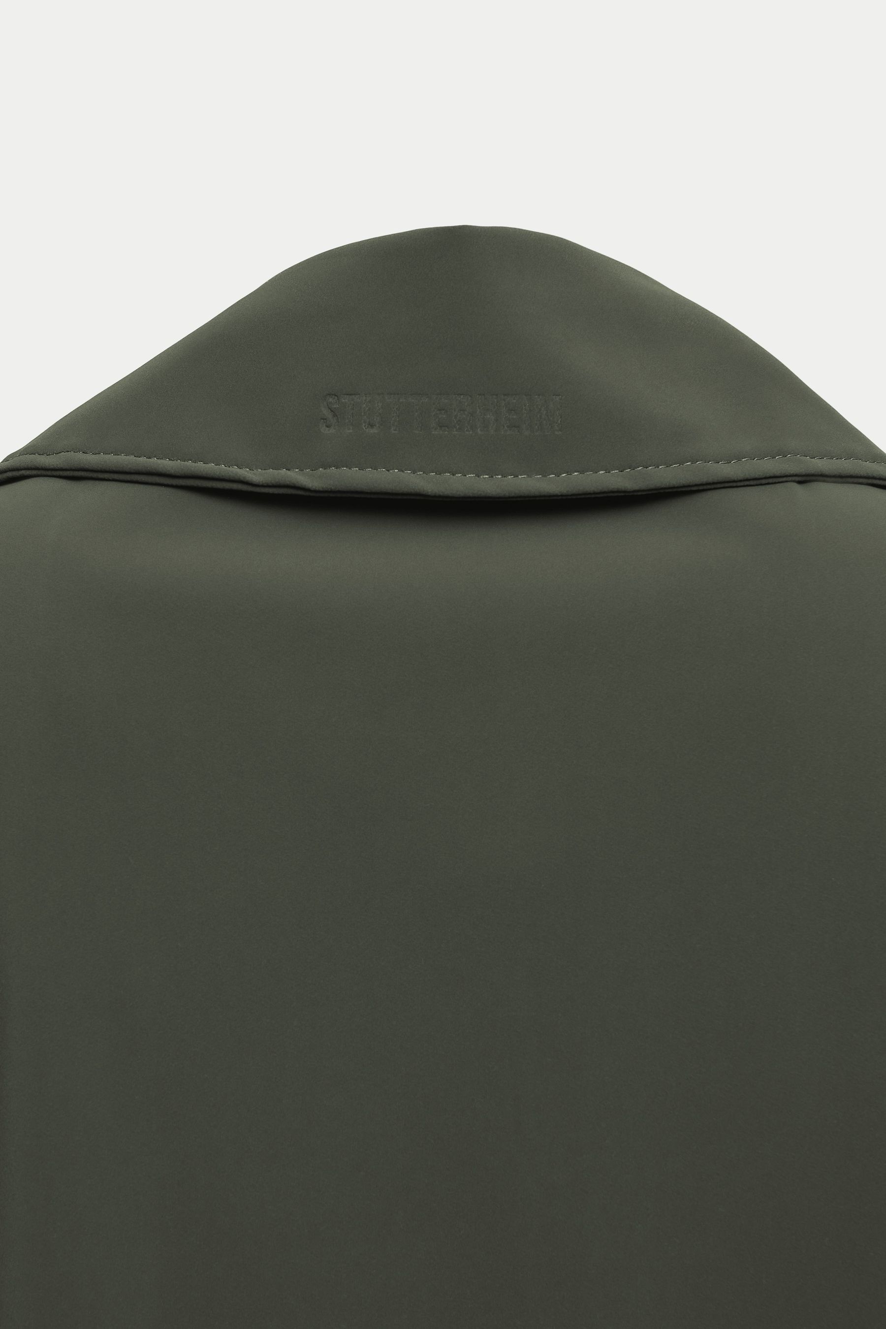 stutterheim hornstull matte long raincoat dark green women jackets trench-coats
