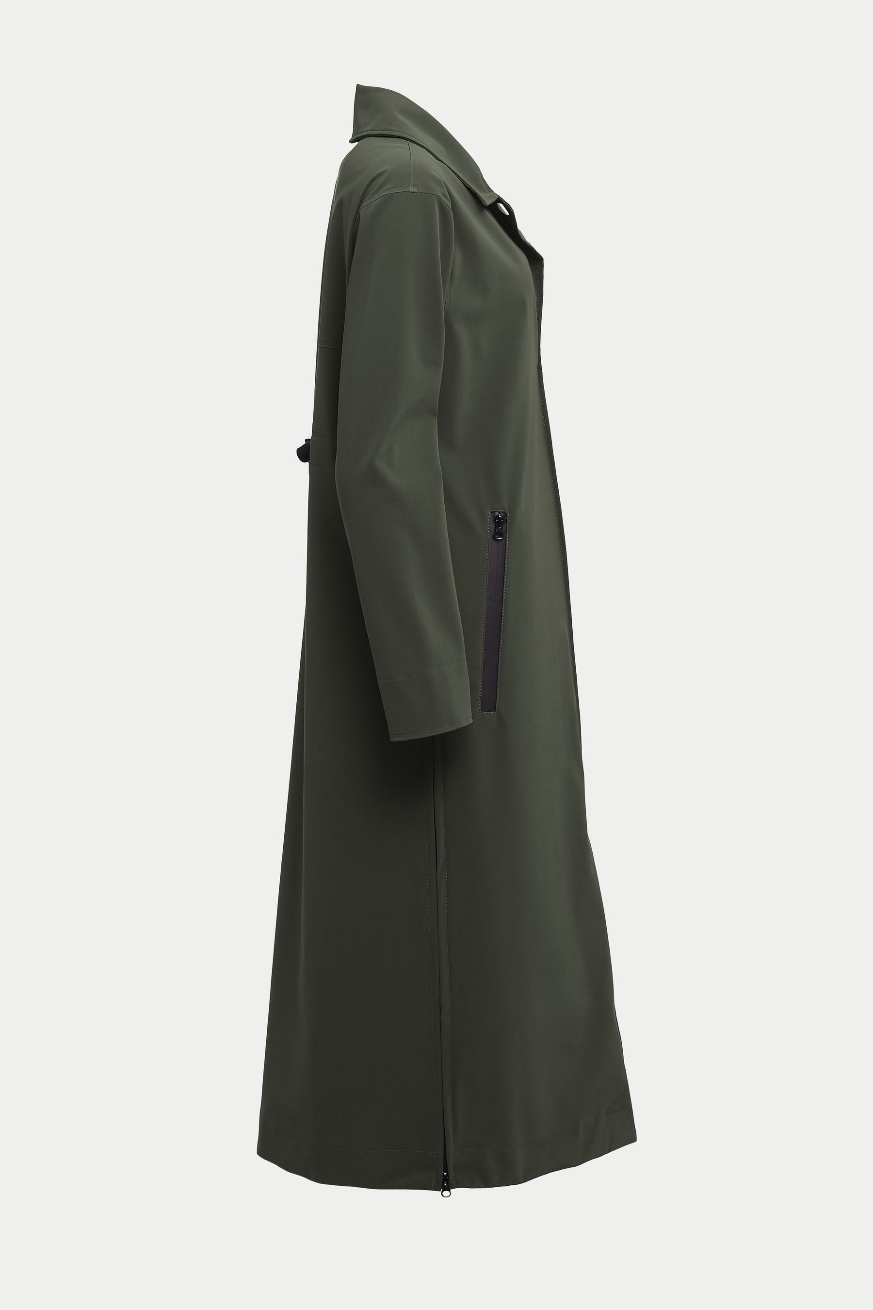 stutterheim hornstull matte long raincoat dark green women jackets trench-coats