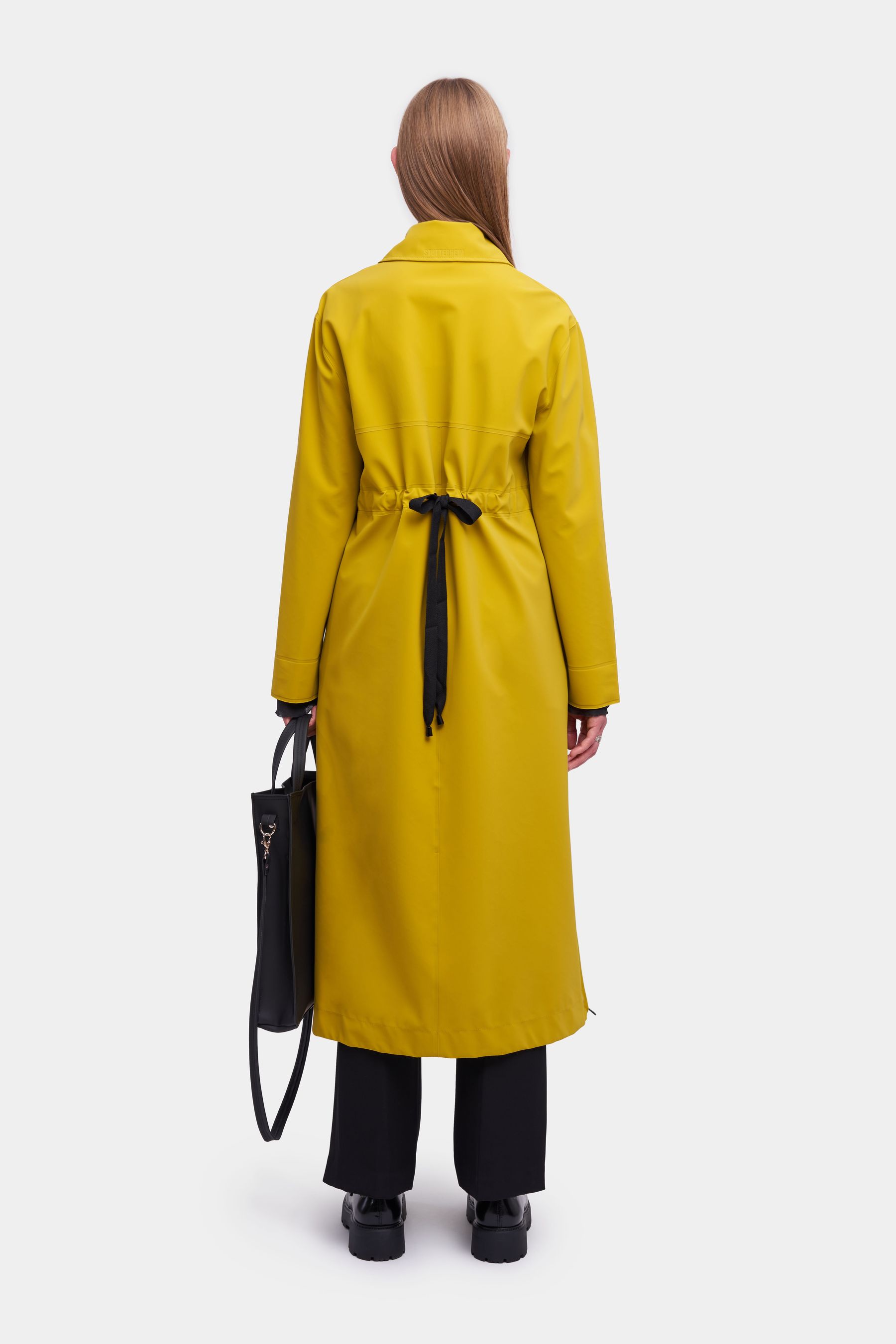 stutterheim hornstull matte long raincoat gold women jackets trench-coats
