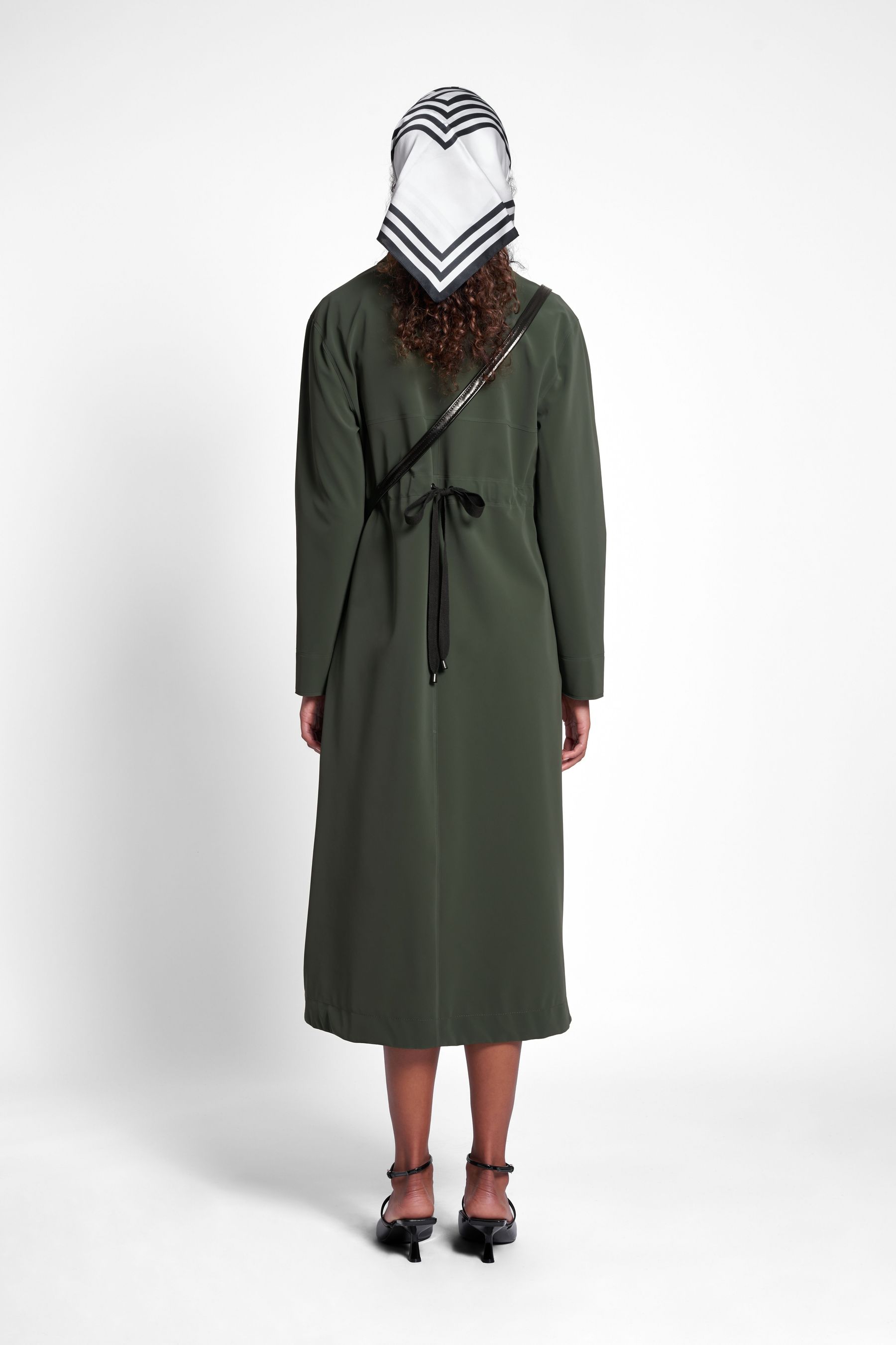 stutterheim hornstull matte long raincoat green women jackets trench-coats