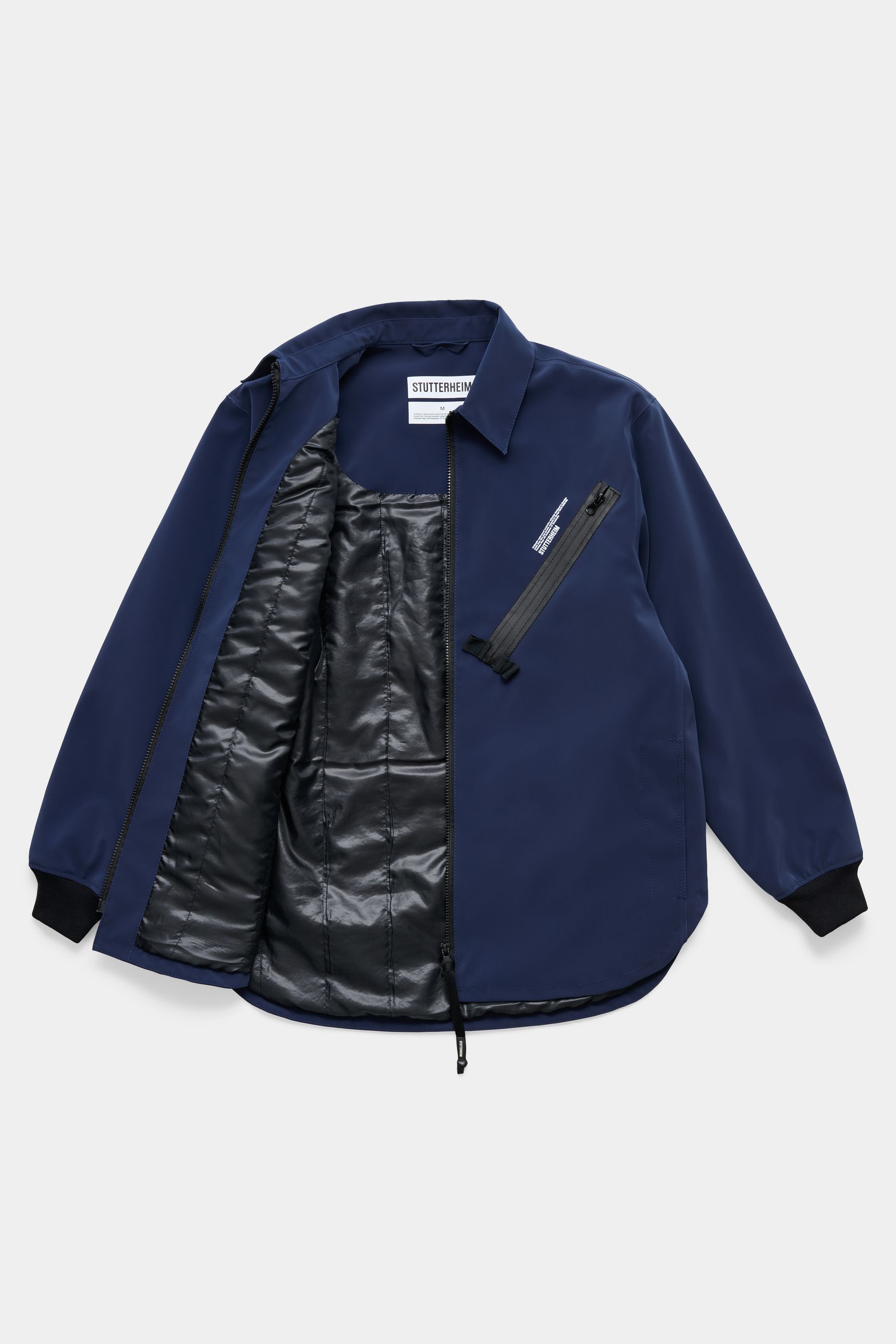 stutterheim hummlan winter overshirt matte navy men jackets overshirts