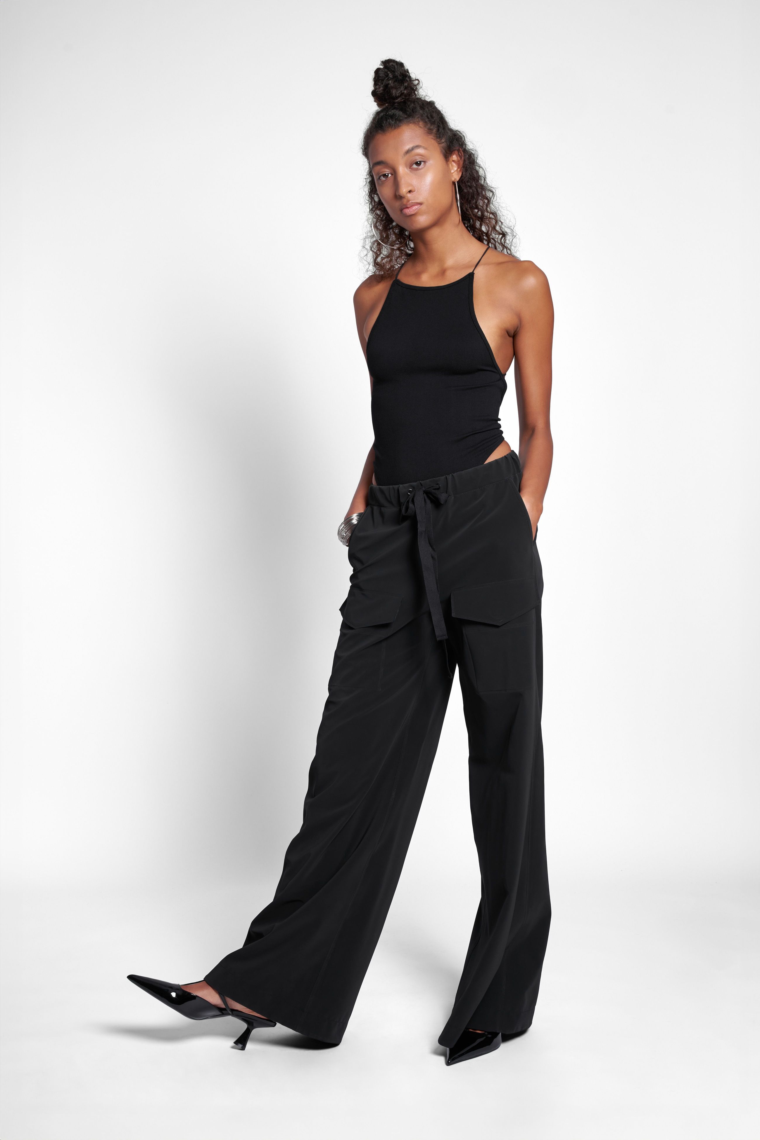 stutterheim jarla matte trousers black women bottoms