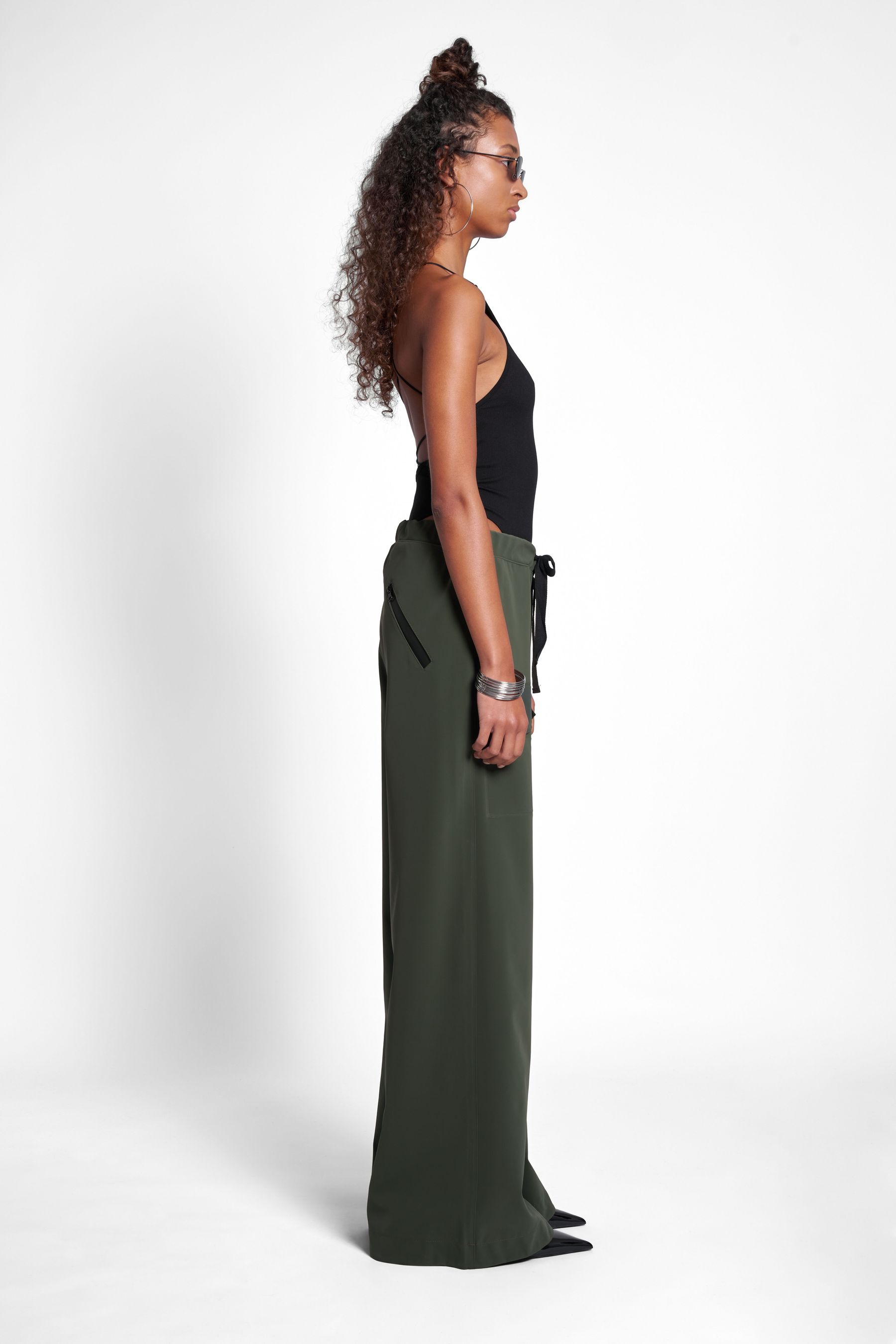 stutterheim jarla matte trousers green women bottoms