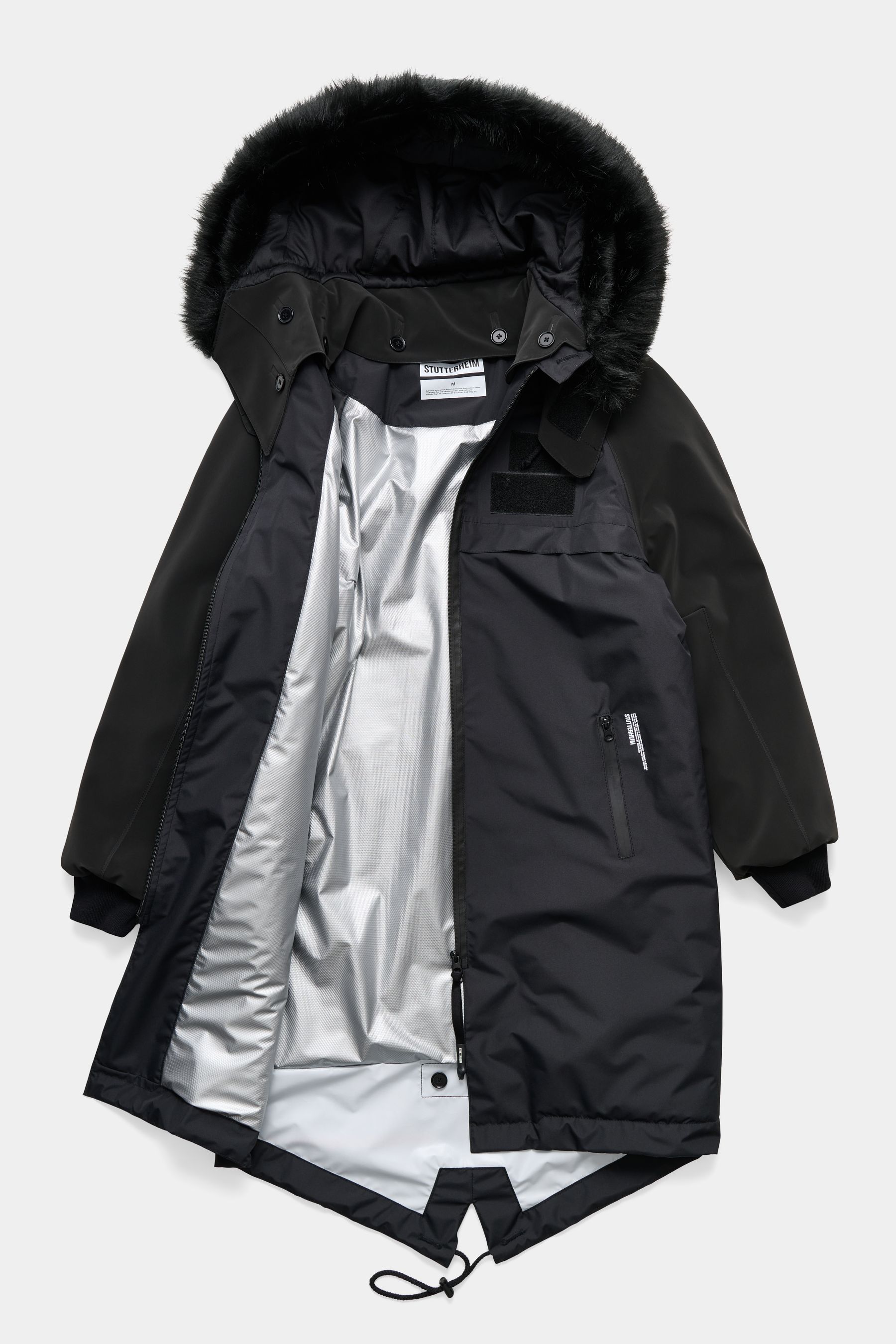 stutterheim kalix parka lw matte black men jackets parkas