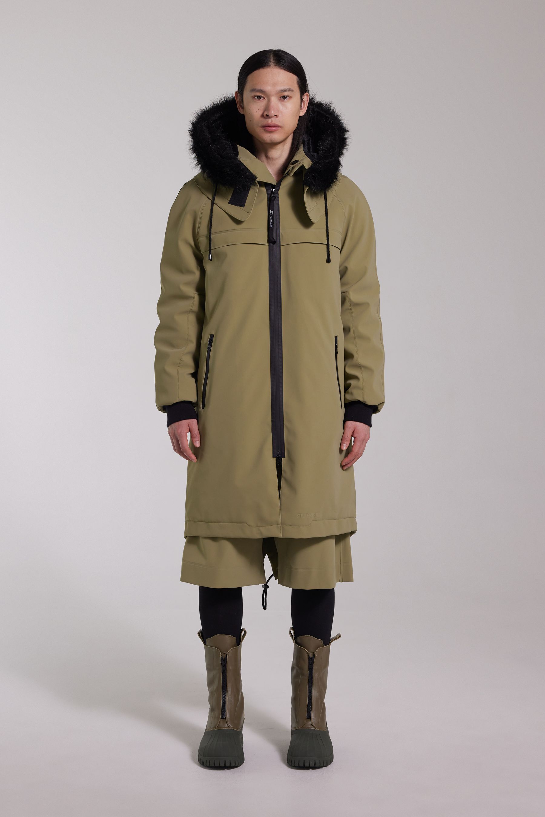 stutterheim kalix matte parka aloe men jackets parkas