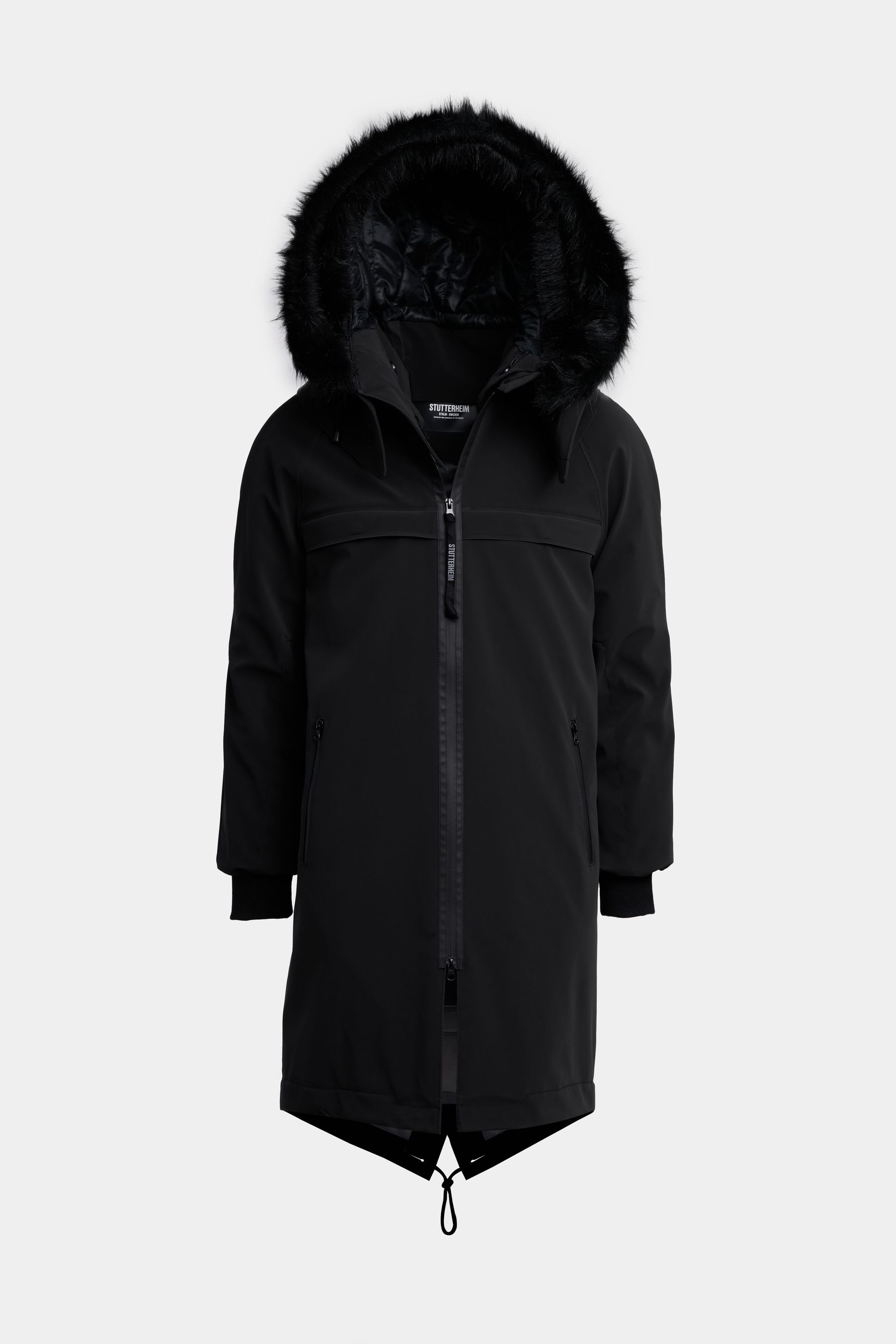 stutterheim kalix matte parka black men jackets parkas