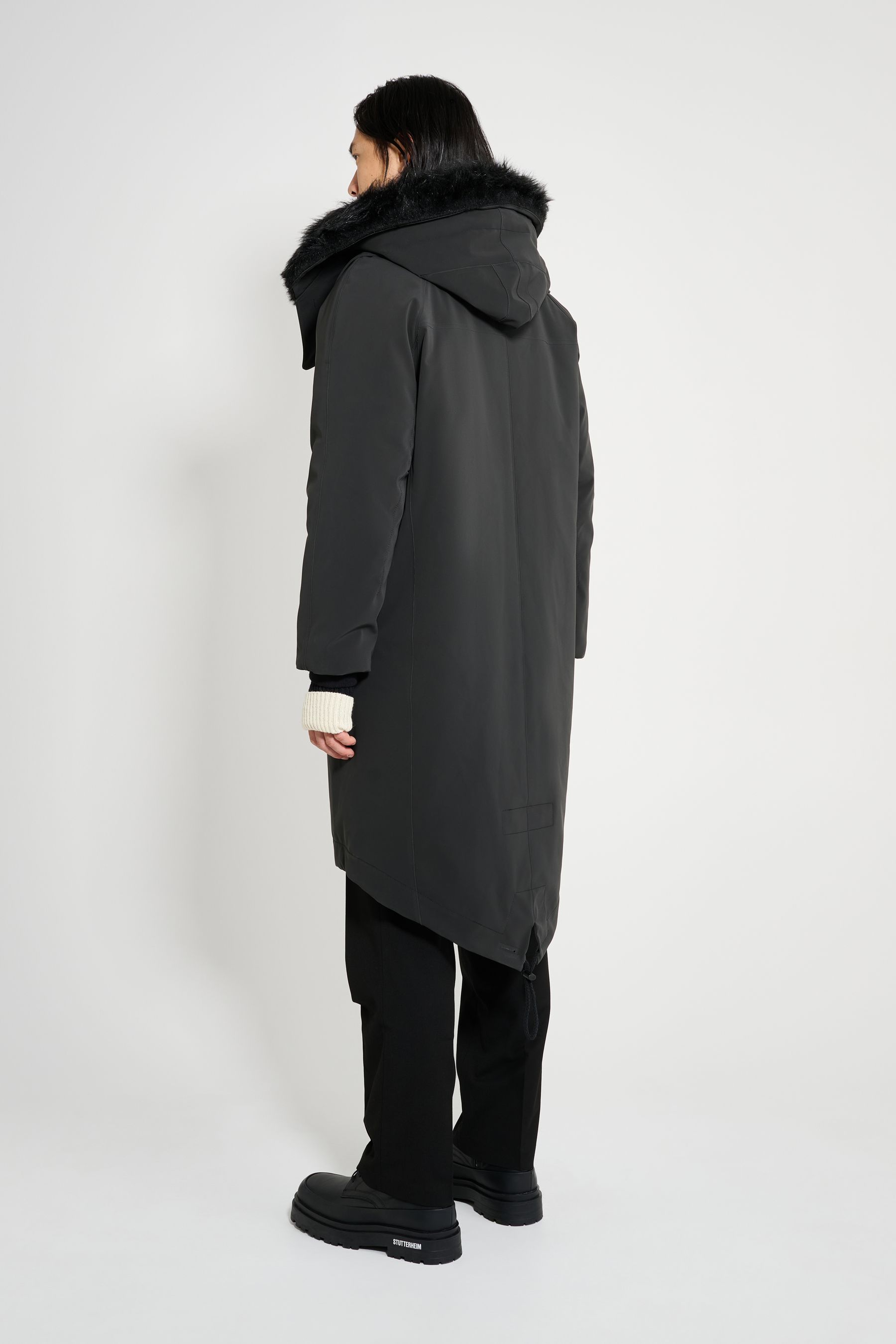 stutterheim kalix matte parka black men jackets parkas