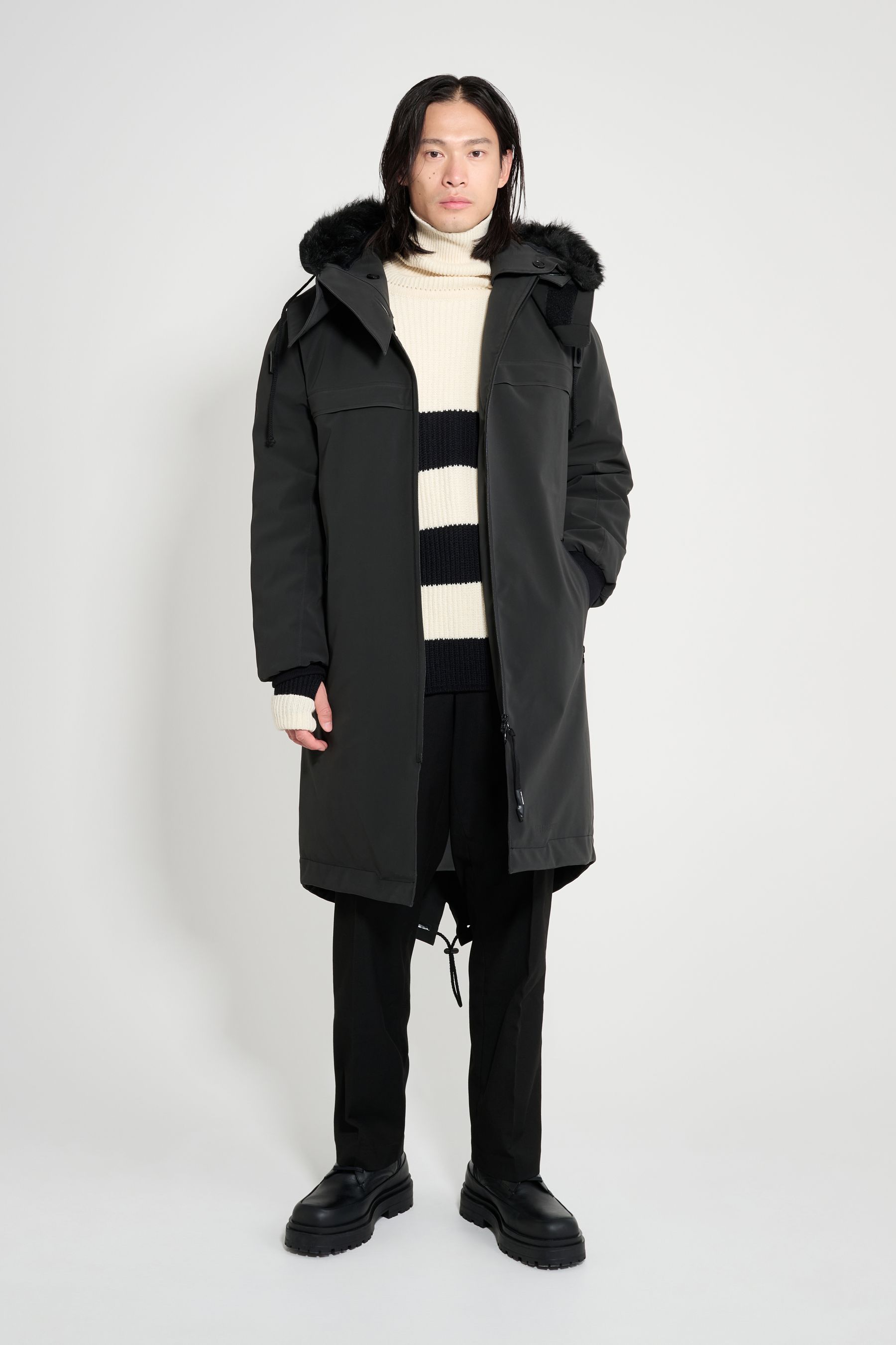 stutterheim kalix matte parka black men jackets parkas