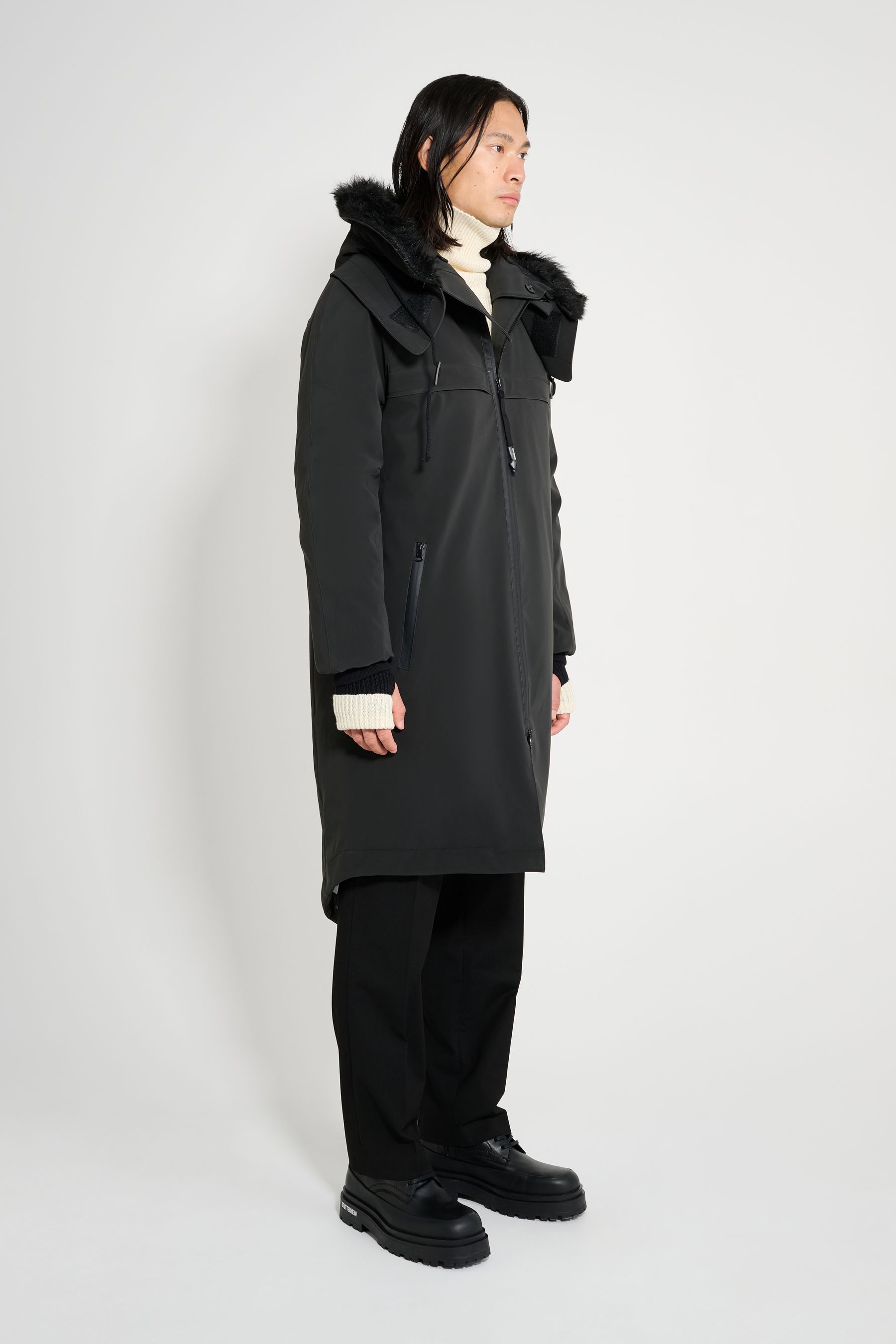 stutterheim kalix matte parka black men jackets parkas