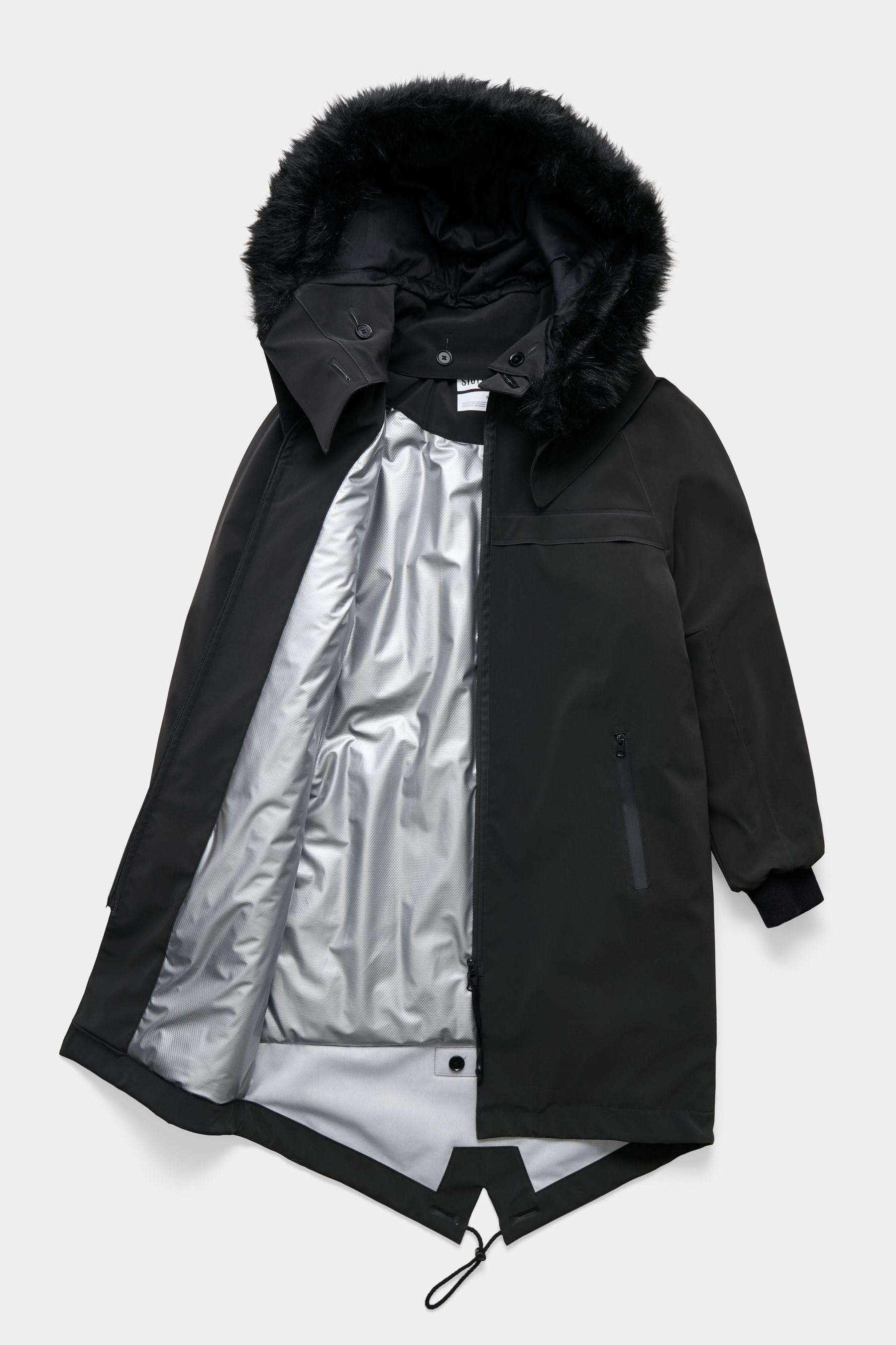 stutterheim kalix matte parka black men jackets parkas