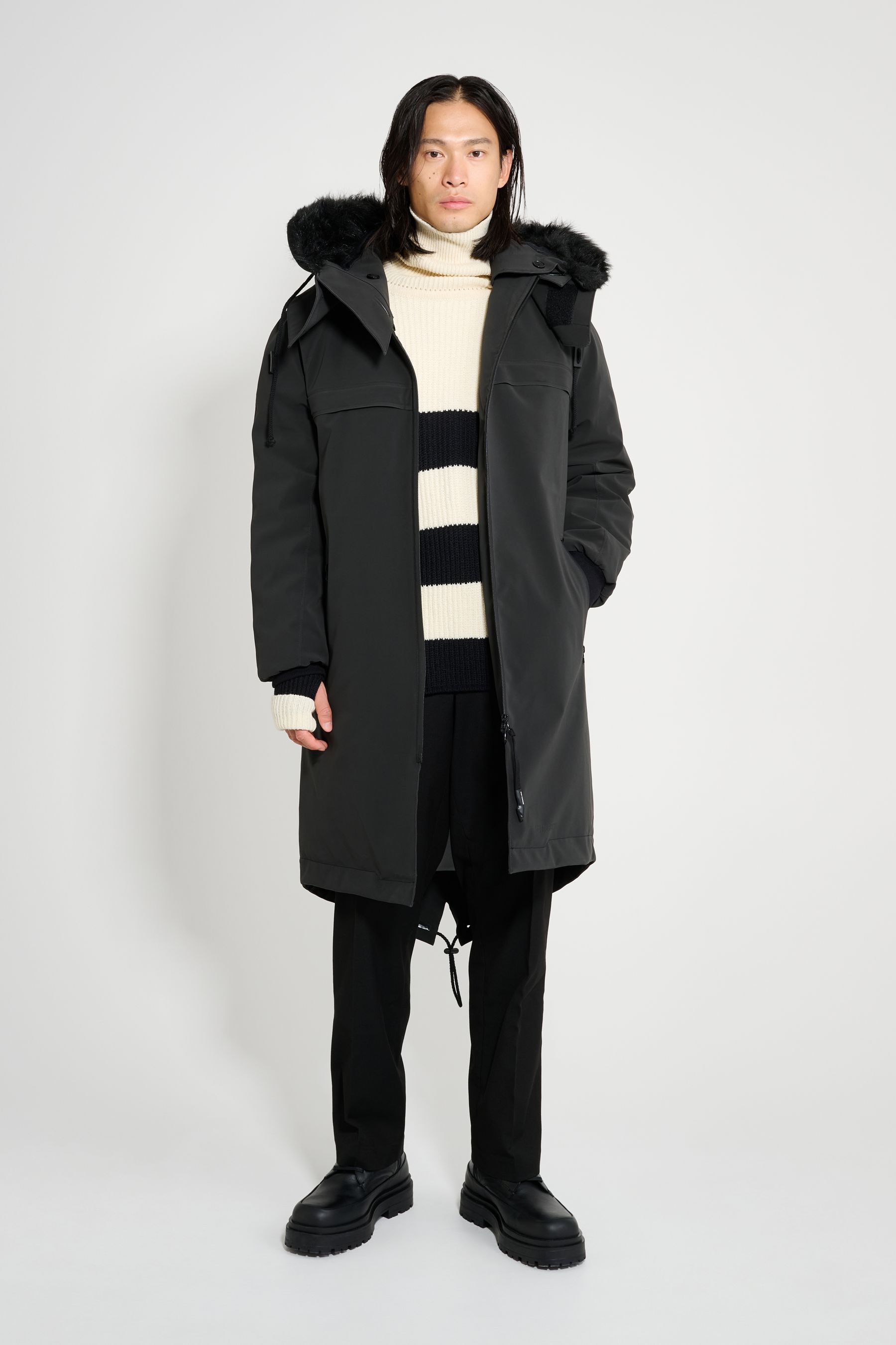 stutterheim kalix matte parka black men jackets parkas