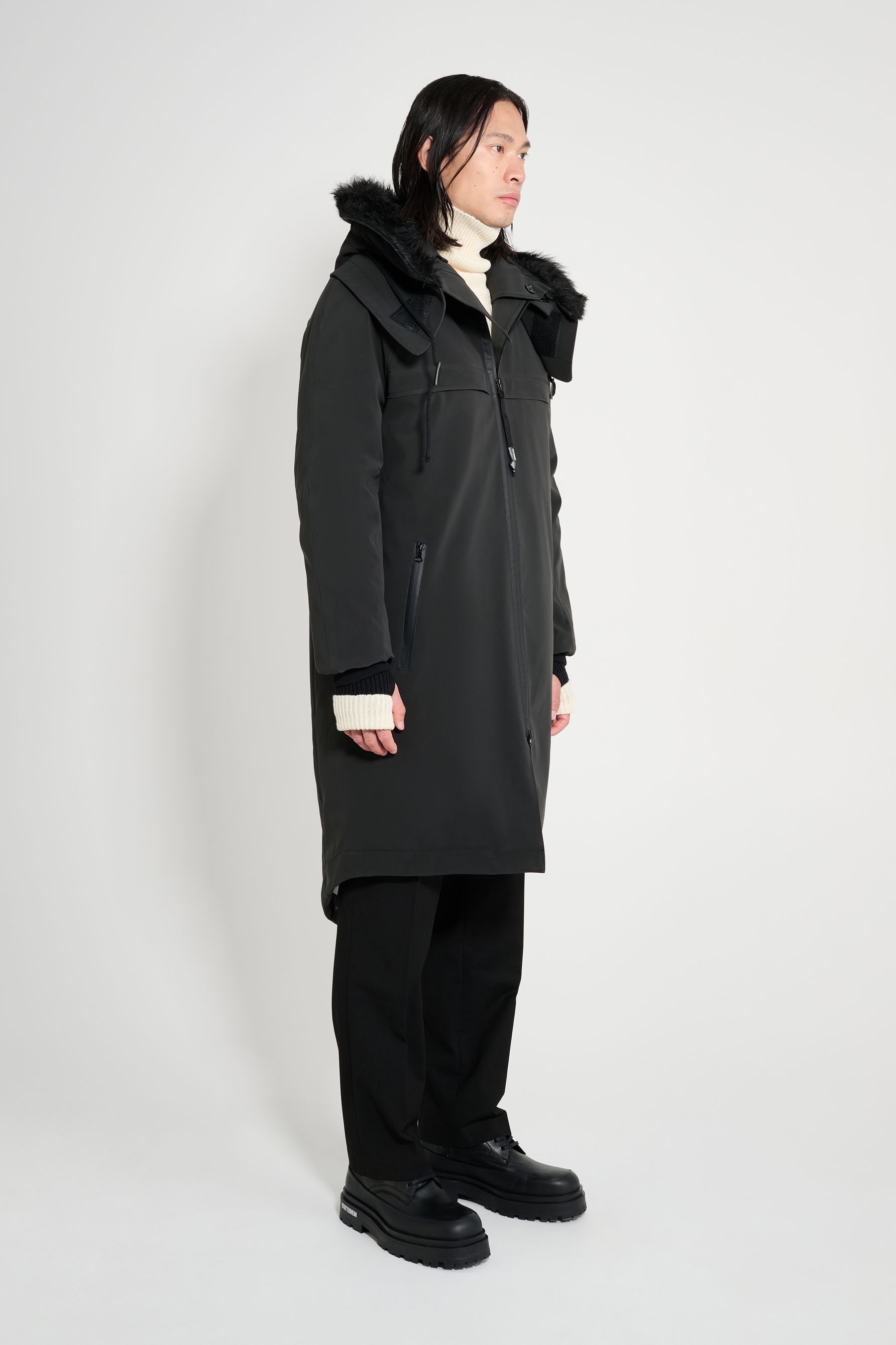 stutterheim kalix matte parka black men jackets parkas