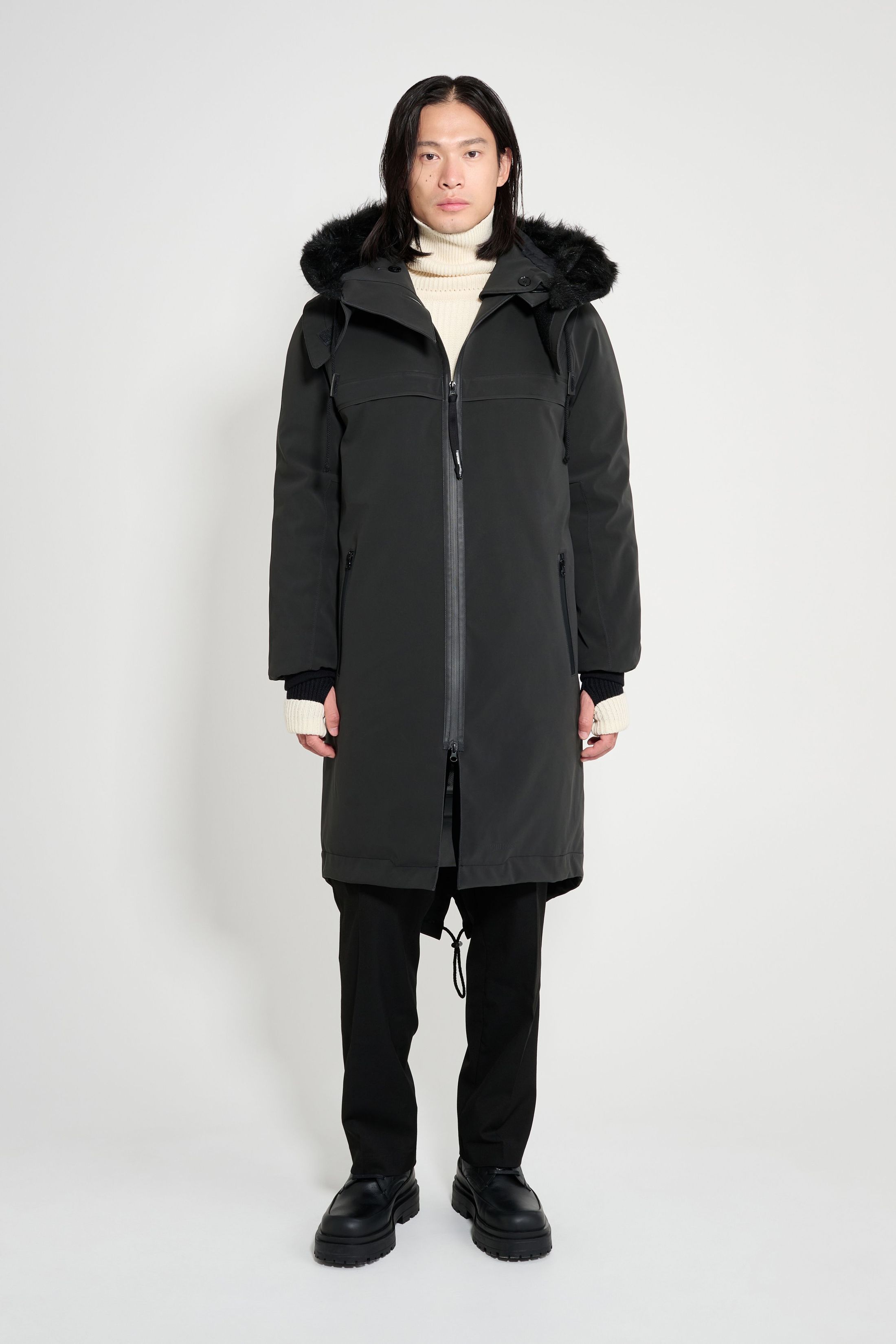 stutterheim kalix matte parka black men jackets parkas