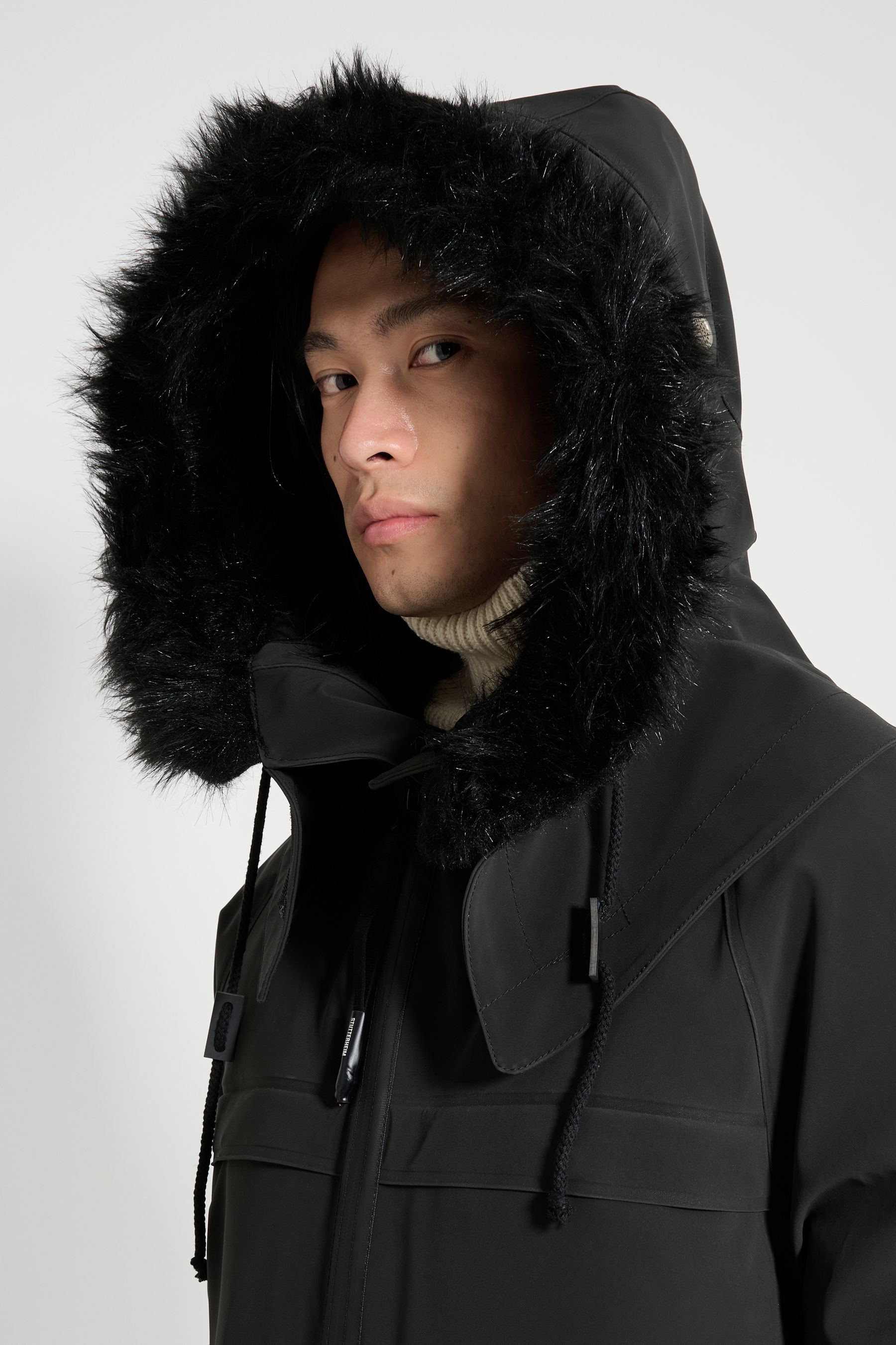 stutterheim kalix matte parka black men jackets parkas