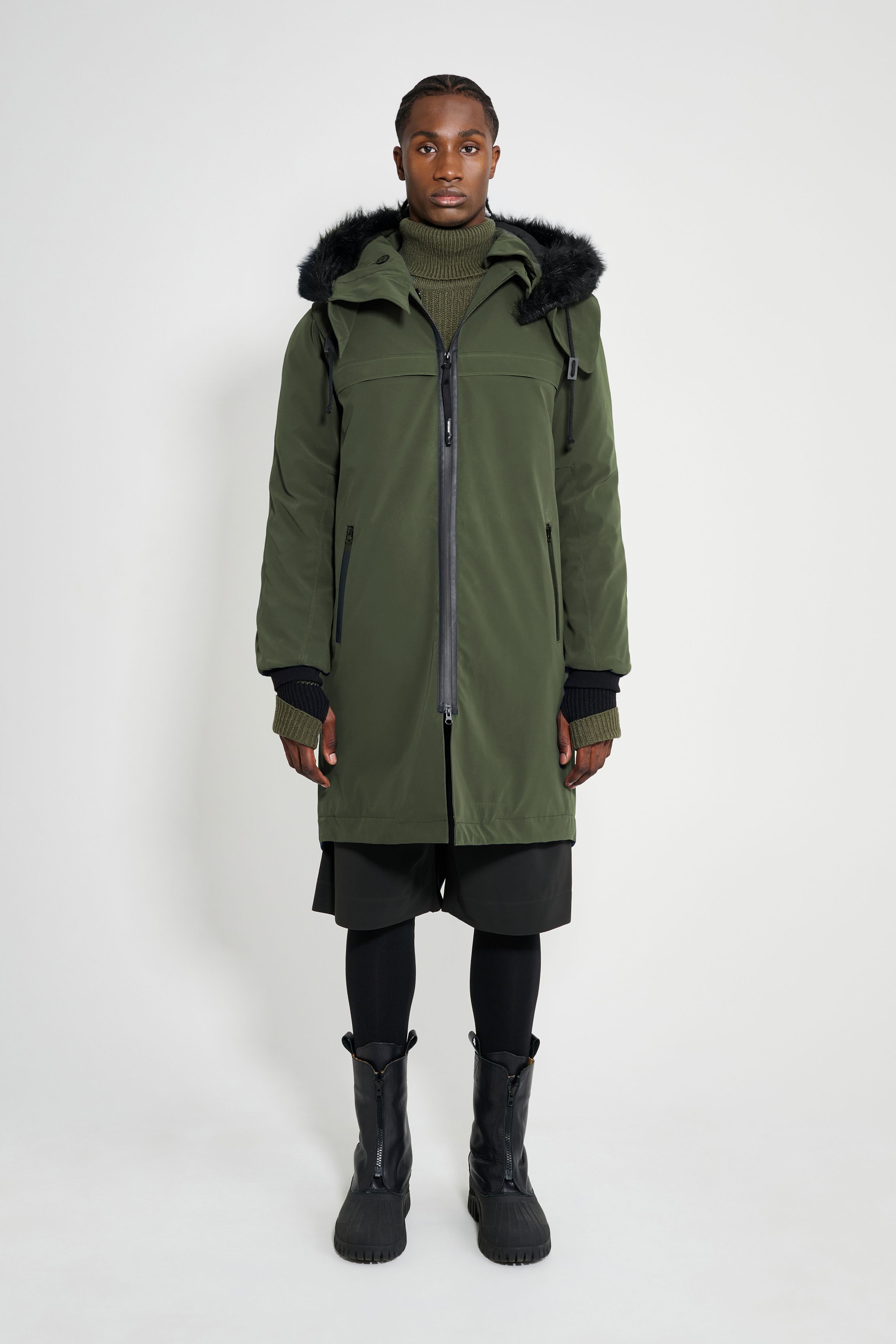 stutterheim kalix parka green men jackets winter-coats