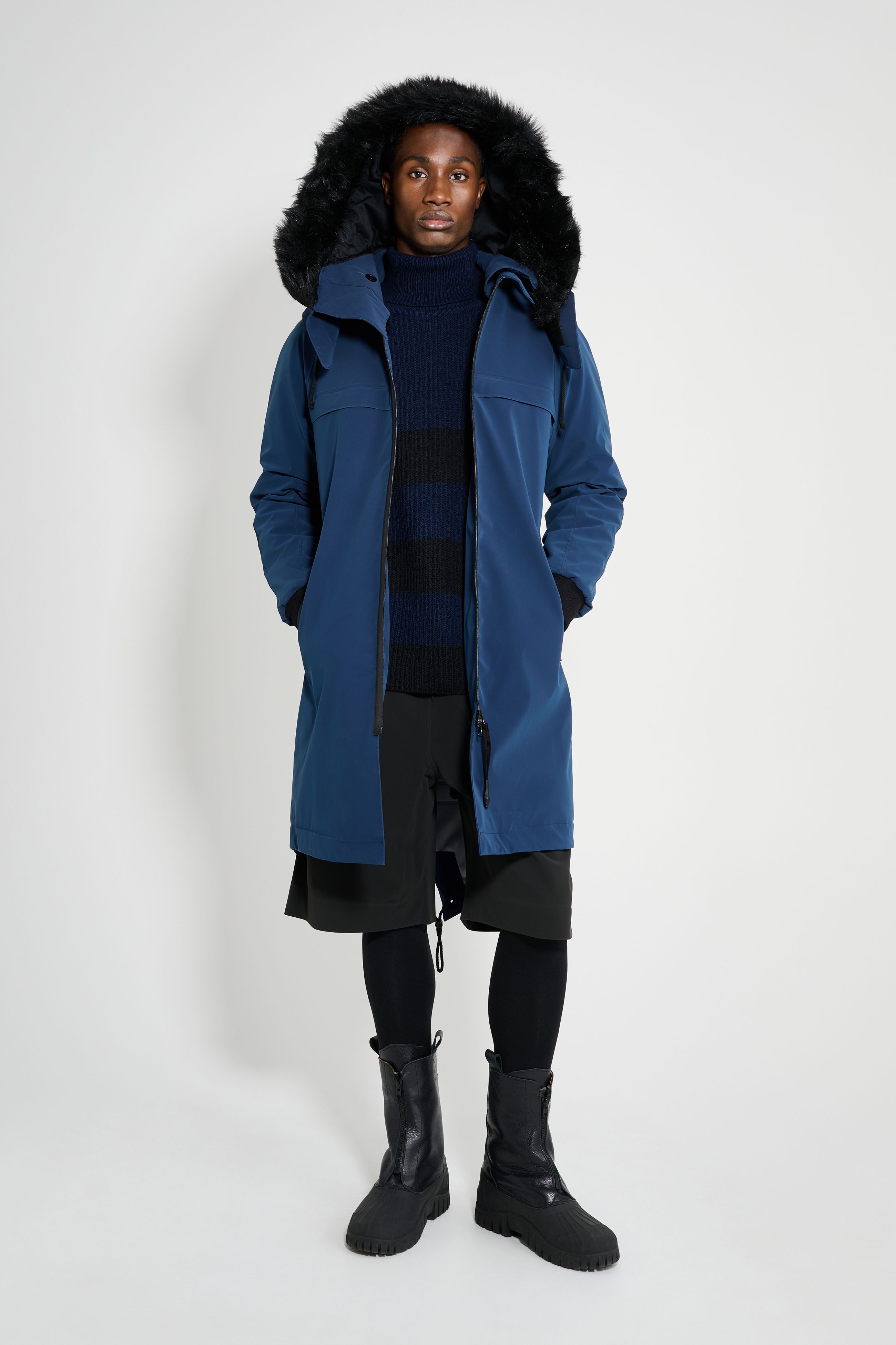 Stutterheim Kalix Parka In Blue