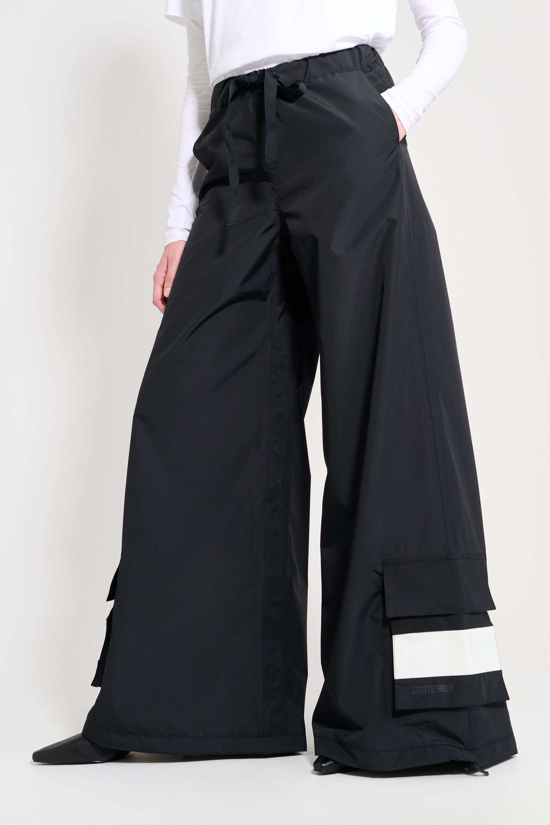 stutterheim karla pocket trousers black women bottoms