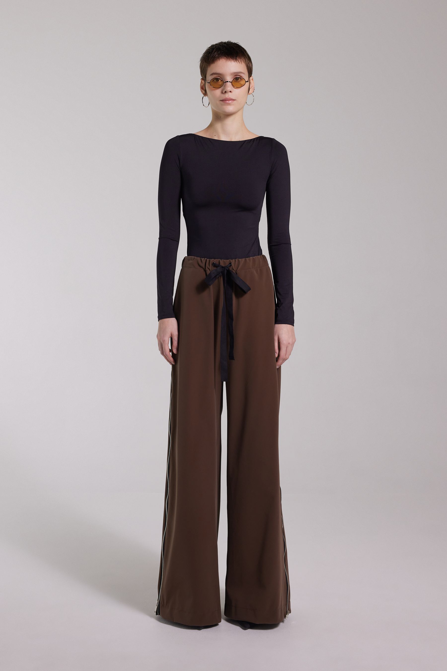 stutterheim karla trousers dark brown women bottoms