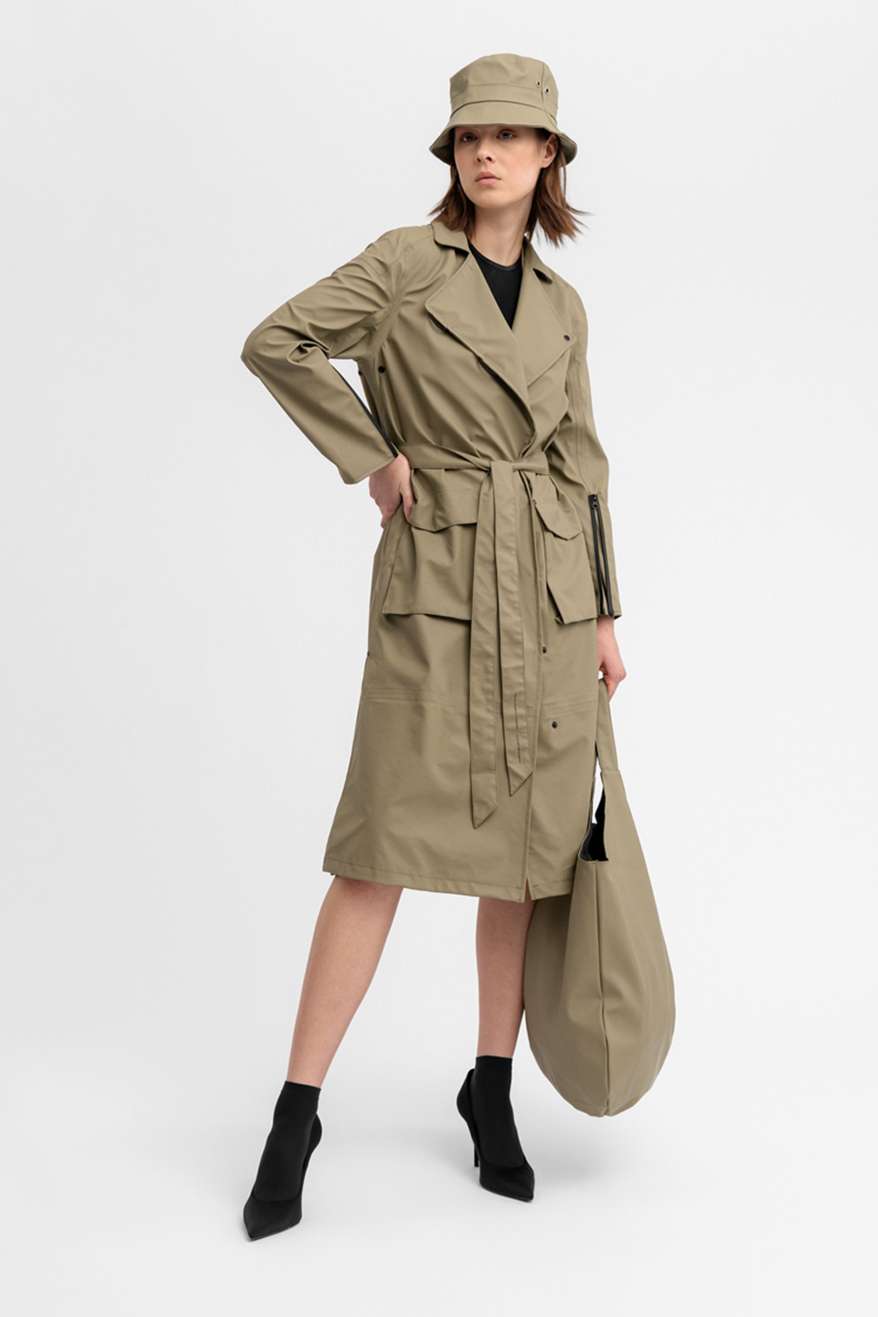 stutterheim kista lightweight trench coat aloe women jackets trench-coats