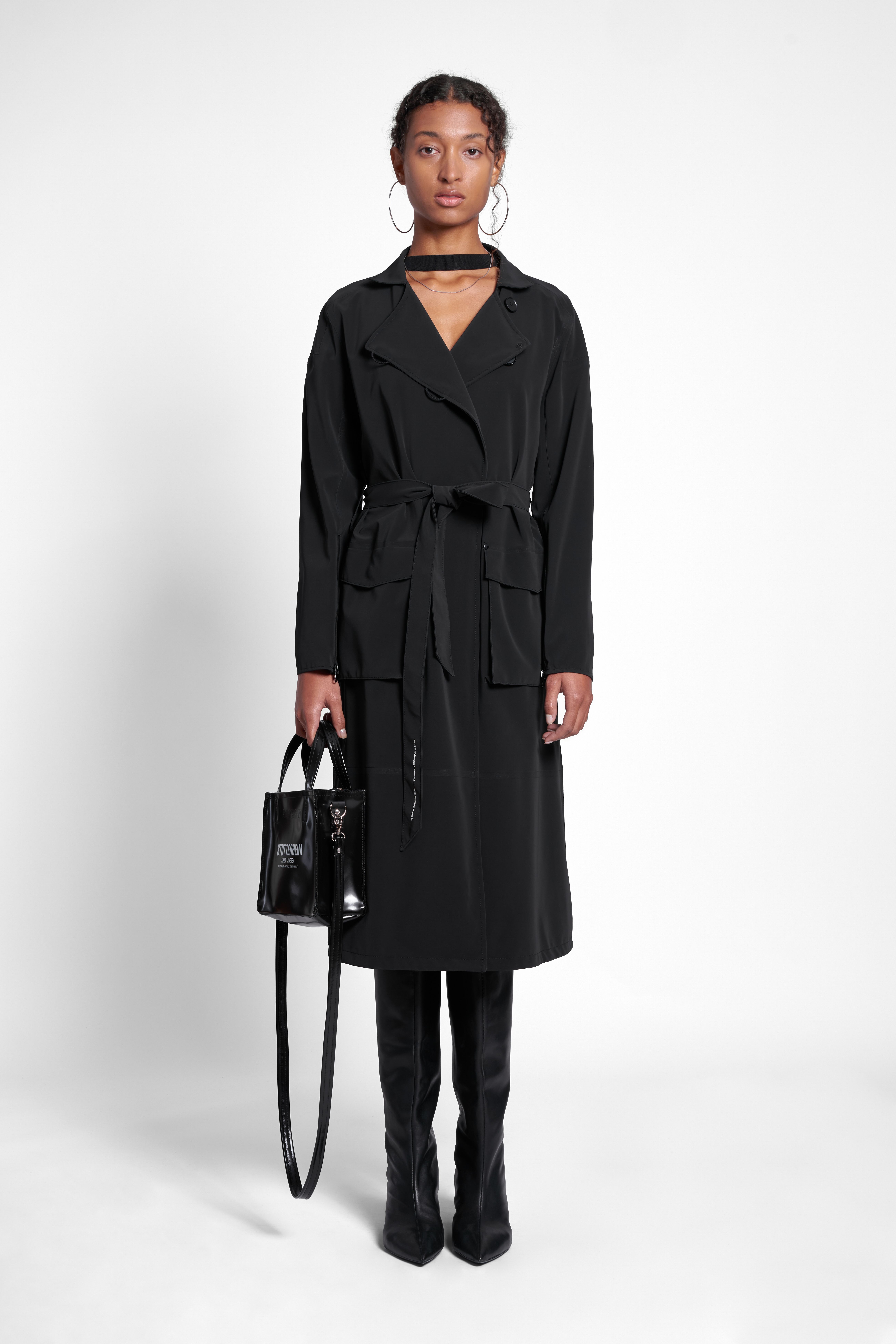 Kista Matte Trench Coat Black | STUTTERHEIM US