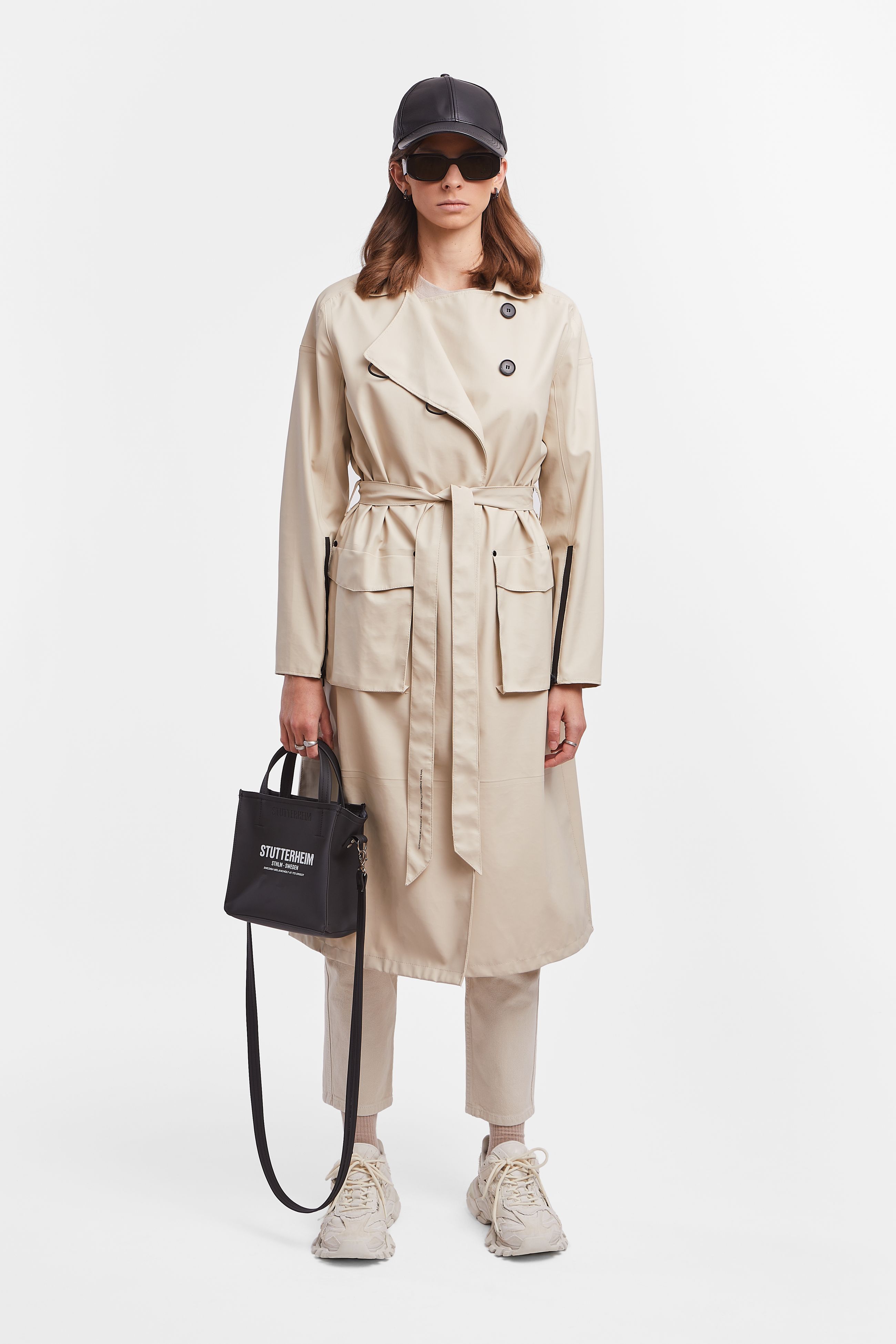 stutterheim kista lightweight trench coat oyster women jackets trench-coats